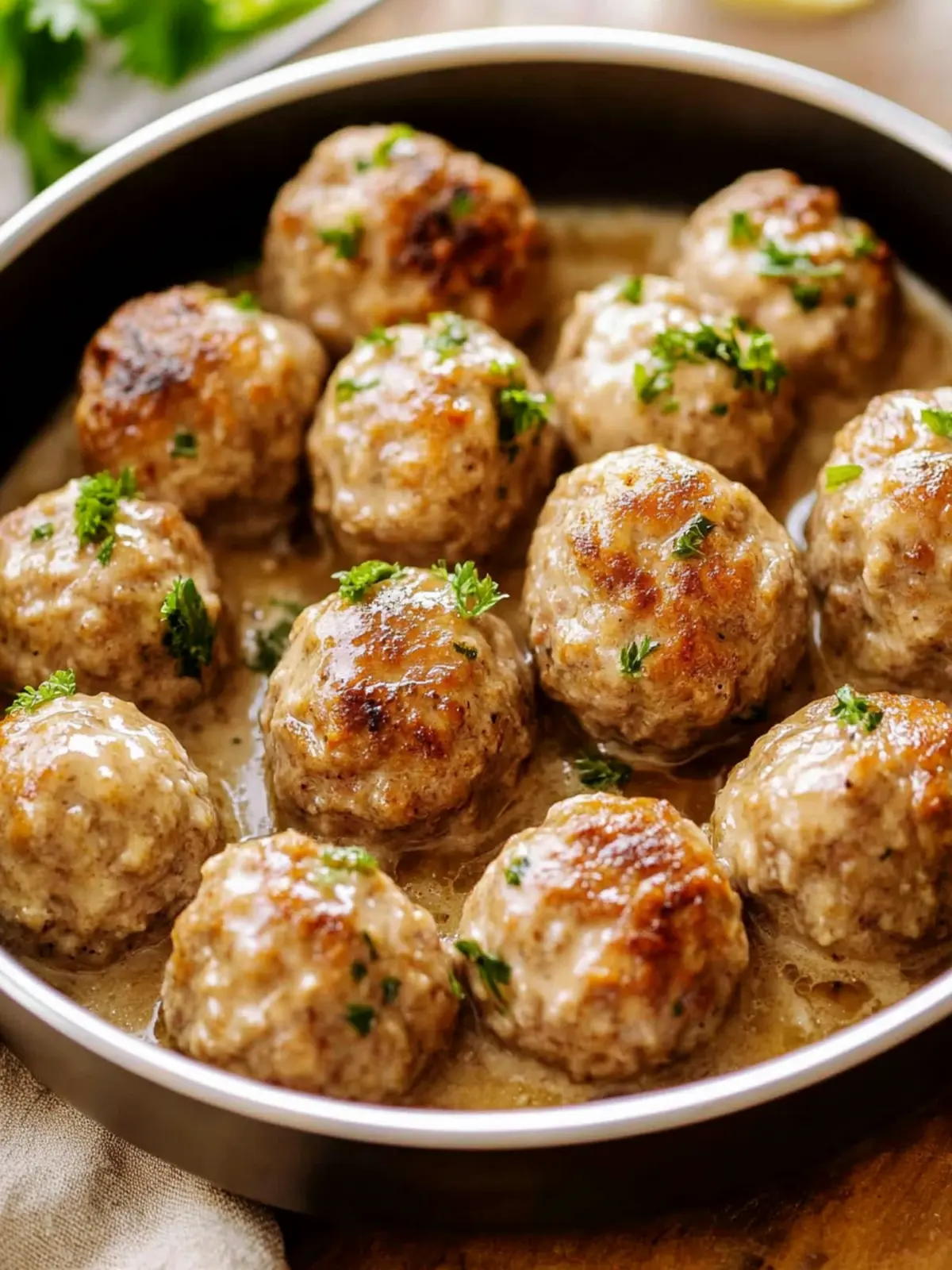 Savory Turkey Meatballs in Creamy Sauce for Cozy Nights 2 Turkey Meatballs