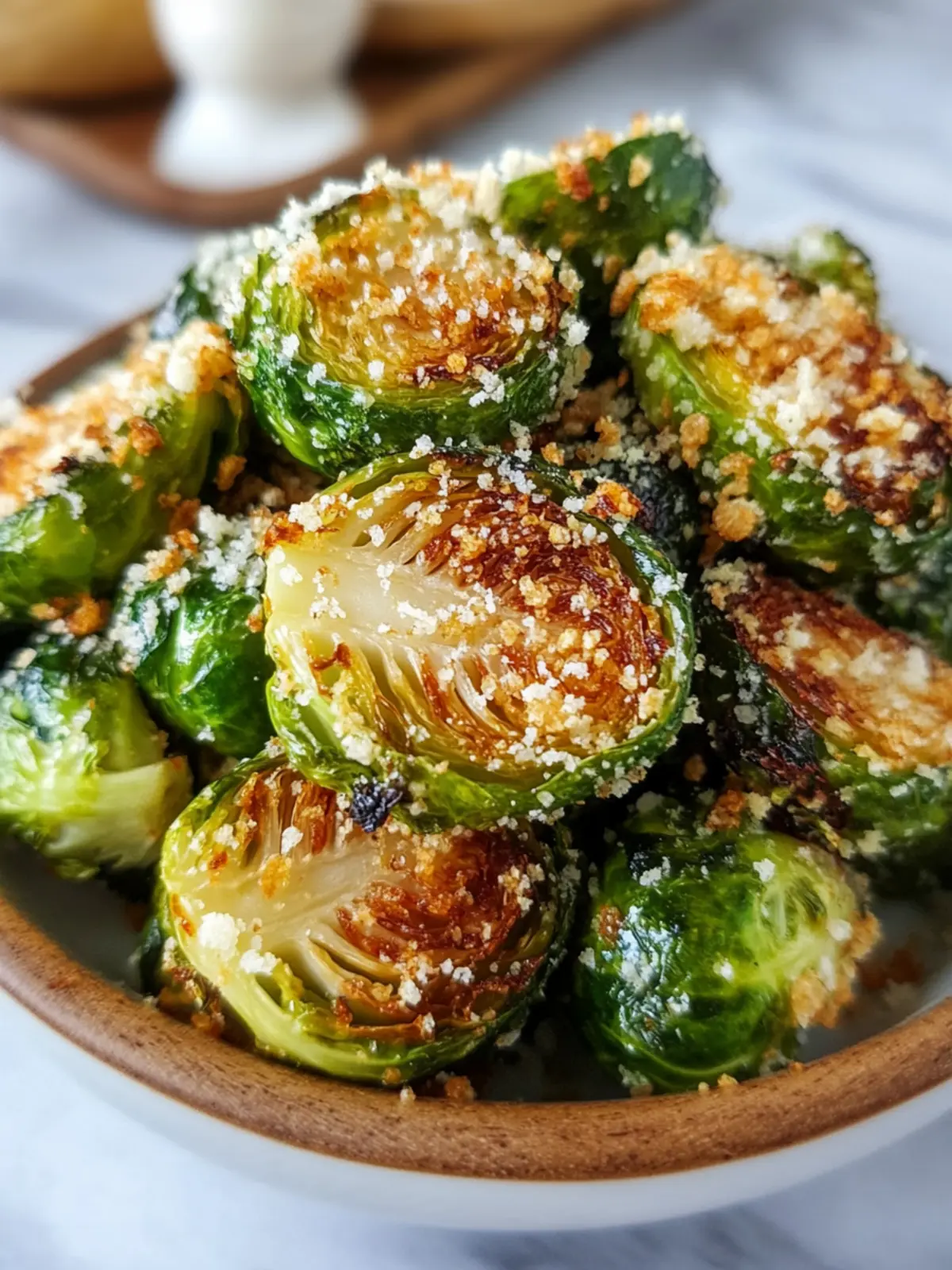 Crispy Parmesan Air Fryer Brussels Sprouts in Just 25 Minutes 3 Parmesan Air Fryer Brussels Sprouts