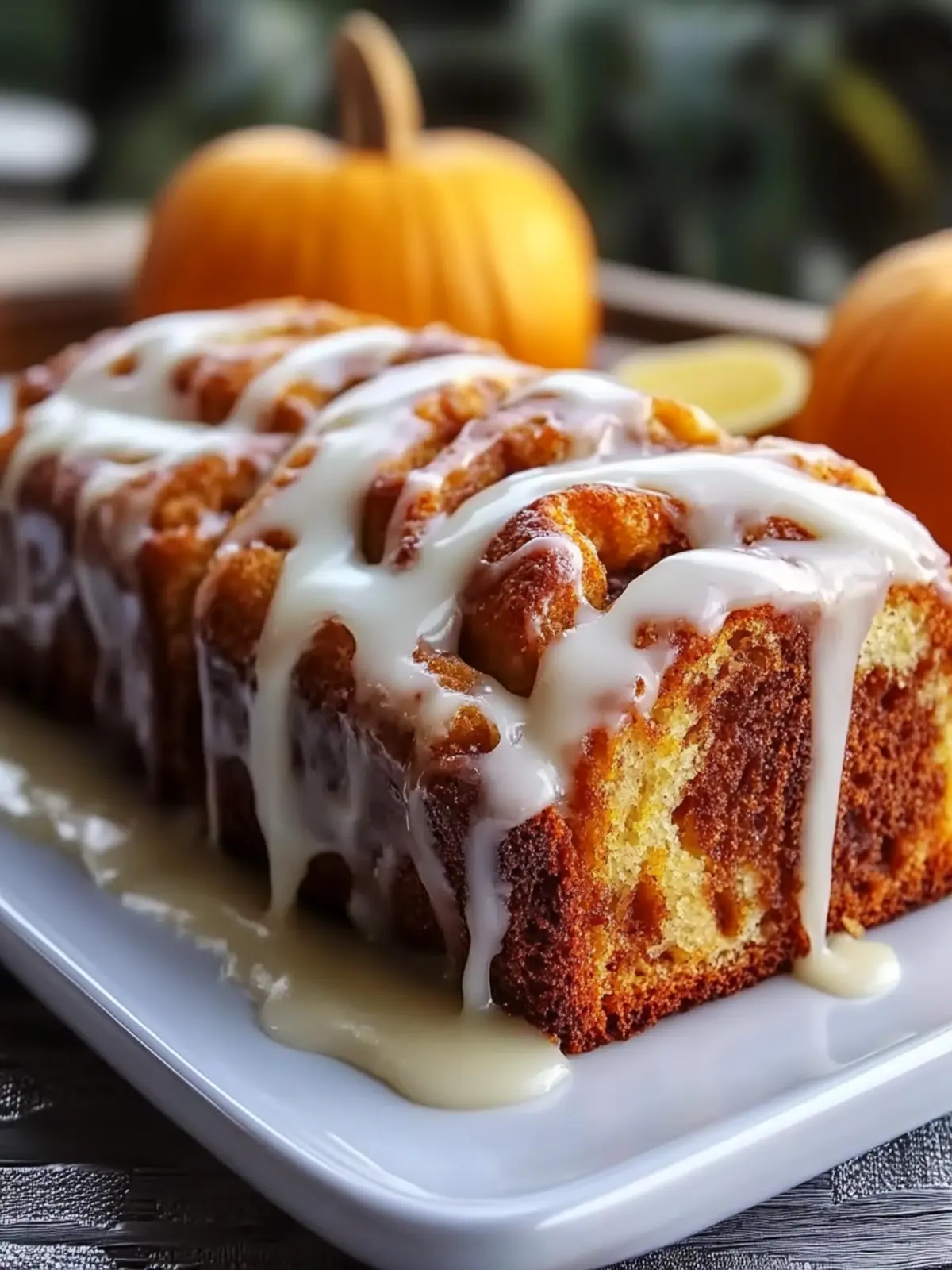 Cinnamon Roll Pumpkin Bread with Cream Cheese Glaze Magic 4 Cinnamon Roll Pumpkin Bread with Cream Cheese Glaze