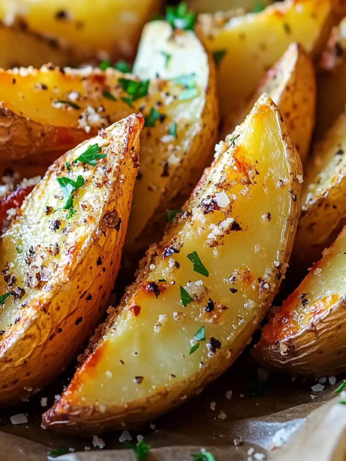 Crispy Baked Garlic Parmesan Potato Wedges You’ll Crave 3 Baked Garlic Parmesan Potato Wedges