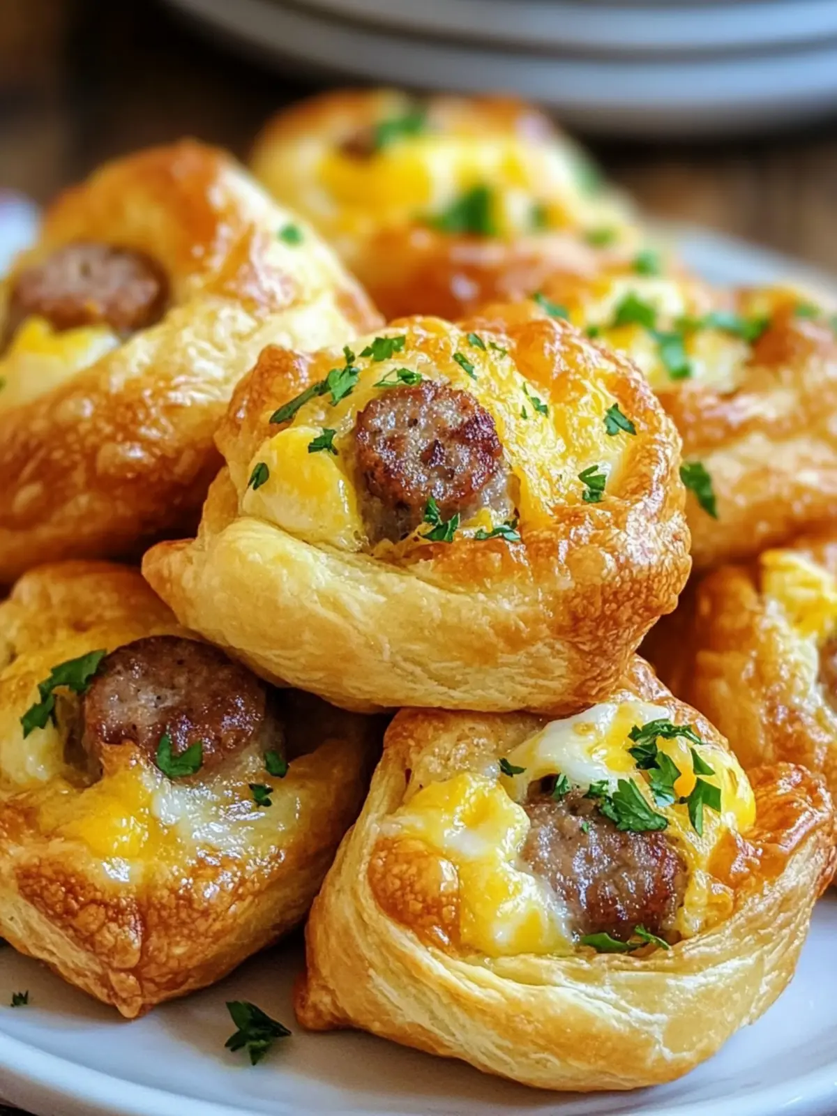 Sausage, Egg & Cheese Breakfast Puffs Make Mornings Magical 2 Sausage, Egg & Cheese Breakfast Puffs make mornings delightful!
