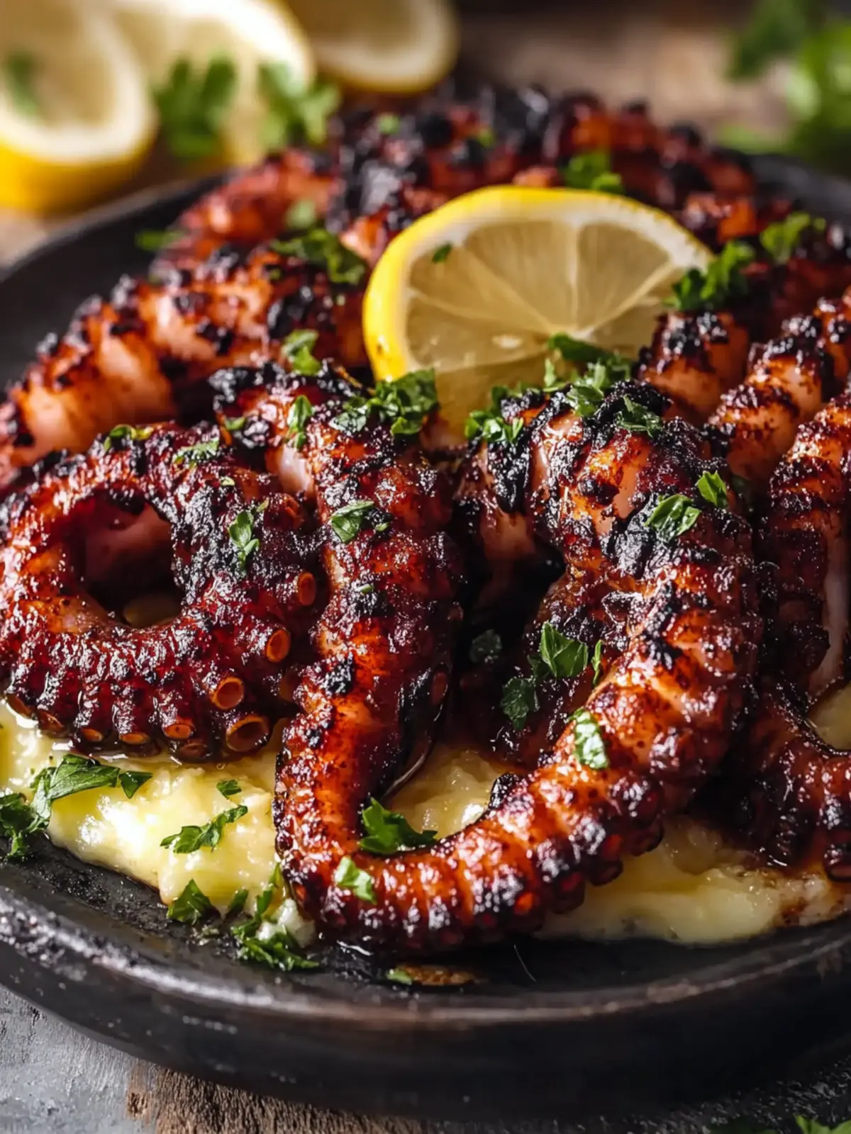 Elevate Your BBQ with Delicious Grilled Octopus and Lemon Butter 4 Delicious Grilled Octopus with Smoked Paprika and Lemon Butter Recipe