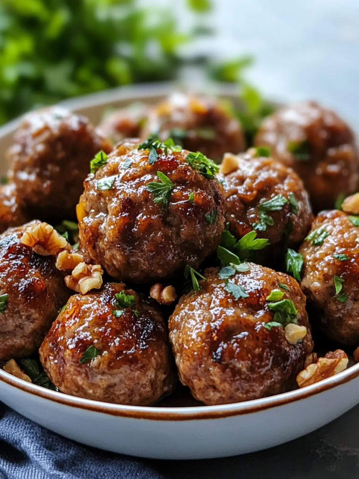 Savory Air Fryer Meatballs with Walnuts and Cinnamon Delight 4 air fryer meatballs with Walnuts and Cinnamon