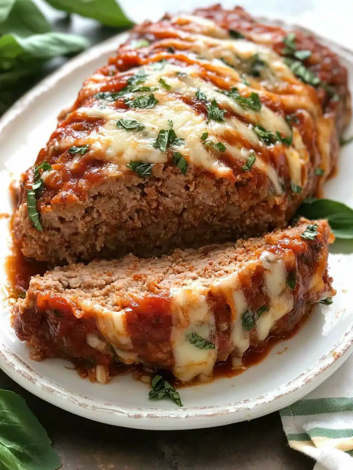 Savory Italian Meatloaf with Melty Mozzarella Bliss 2 Italian Meatloaf