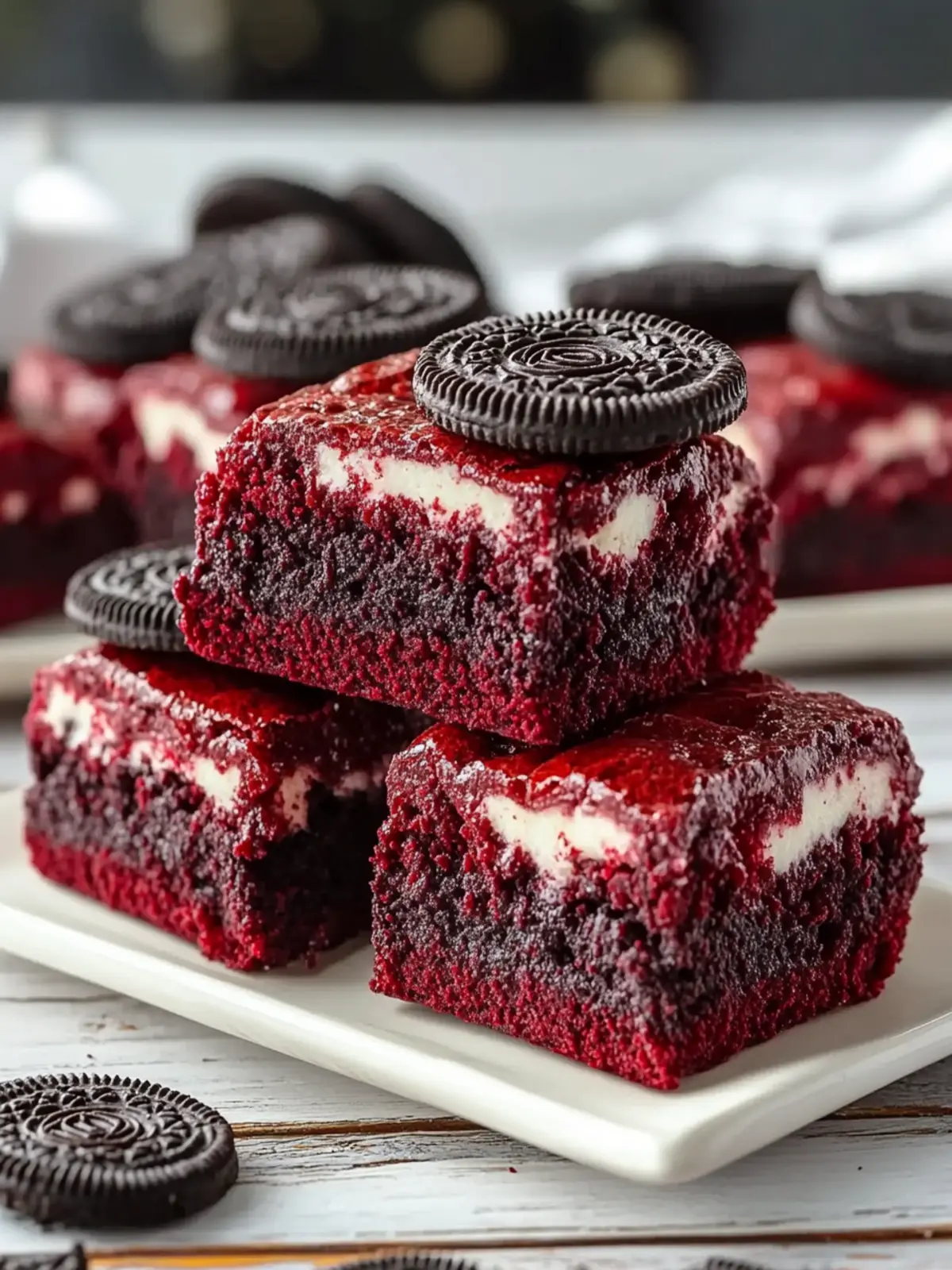 Oreo Stuffed Red Velvet Brownies for the Ultimate Indulgence 2 Oreo Stuffed Red Velvet Brownies