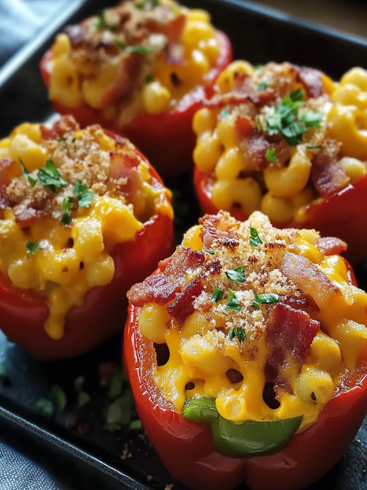 Smoked Bacon Mac Cheeseburger Stuffed Pepper Bombs Delight 4 Smoked Bacon Mac Cheeseburger Stuffed Pepper Bombs