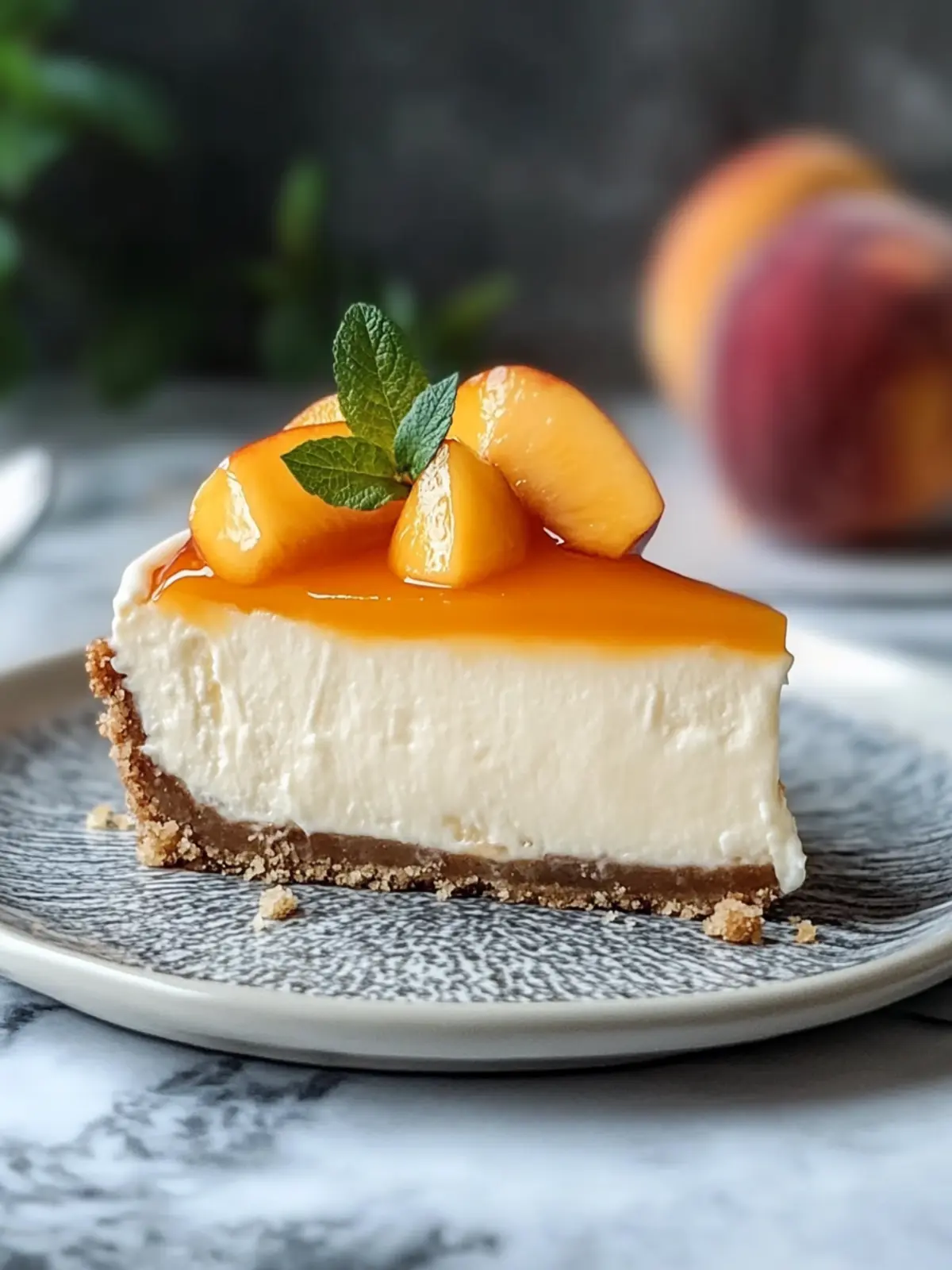 Creamy Peach Delight Cheesecake – The Ultimate Summer Indulgence 3 Creamy Peach Delight Cheesecake