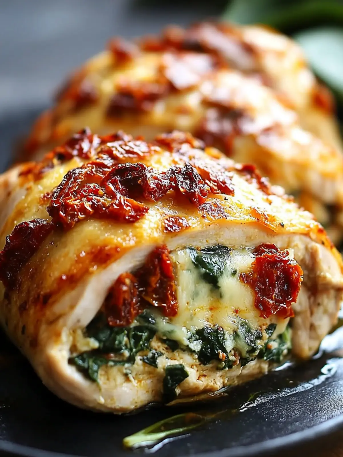 Sundried Tomato, Spinach, and Cheese Stuffed Chicken Bliss 4 Sundried Tomato, Spinach, and Cheese Stuffed Chicken