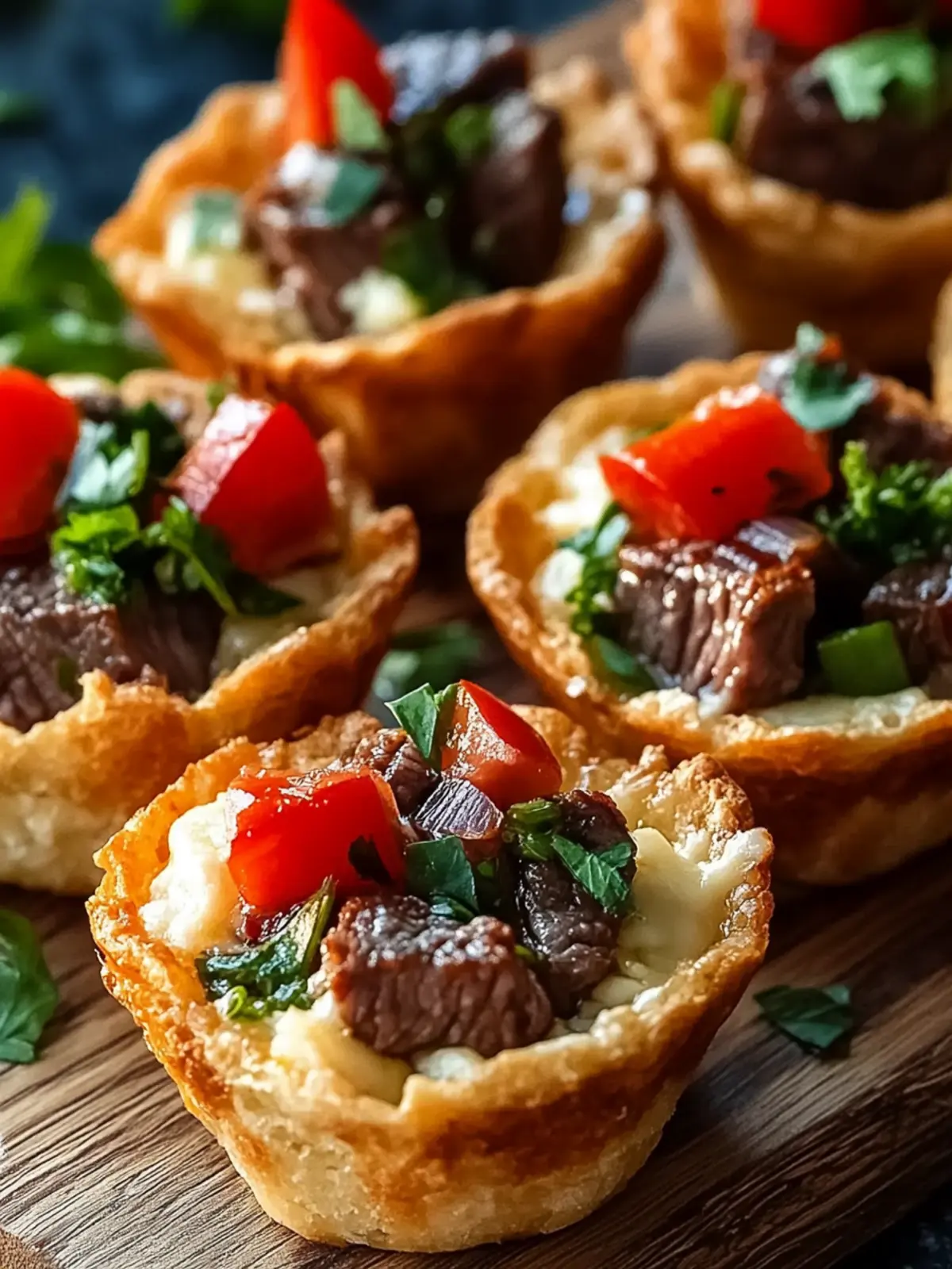 Mini Steak and Cheese Cups for Your Next Game Night Delight 3 Mini Steak and Cheese Cups
