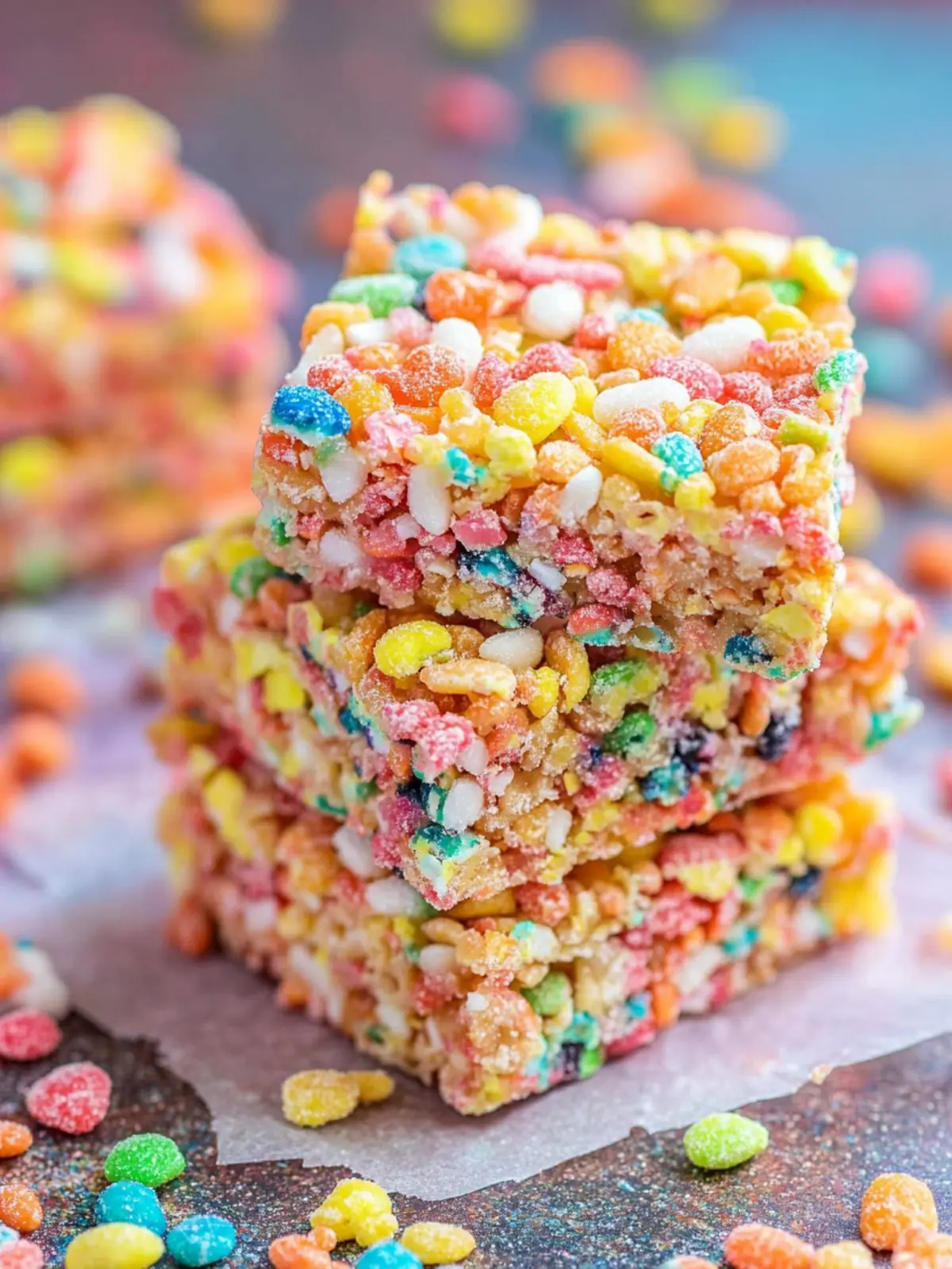 Fruity Pebble Rice Crispy Treats: A Colorful Twist on Nostalgia 2 Fruity Pebble Rice Crispy Treats