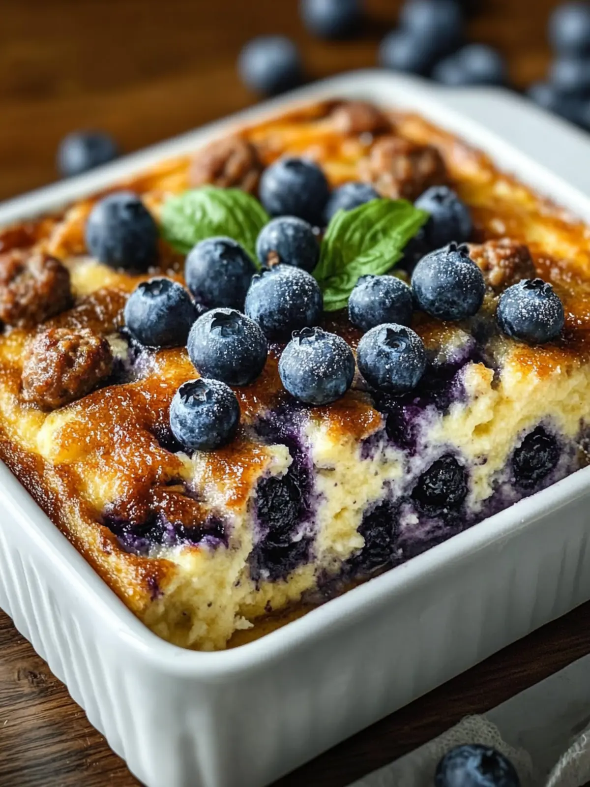 Blueberry Sausage Pancake Casserole for Ultimate Brunch Bliss 4 Blueberry Sausage Pancake Casserole