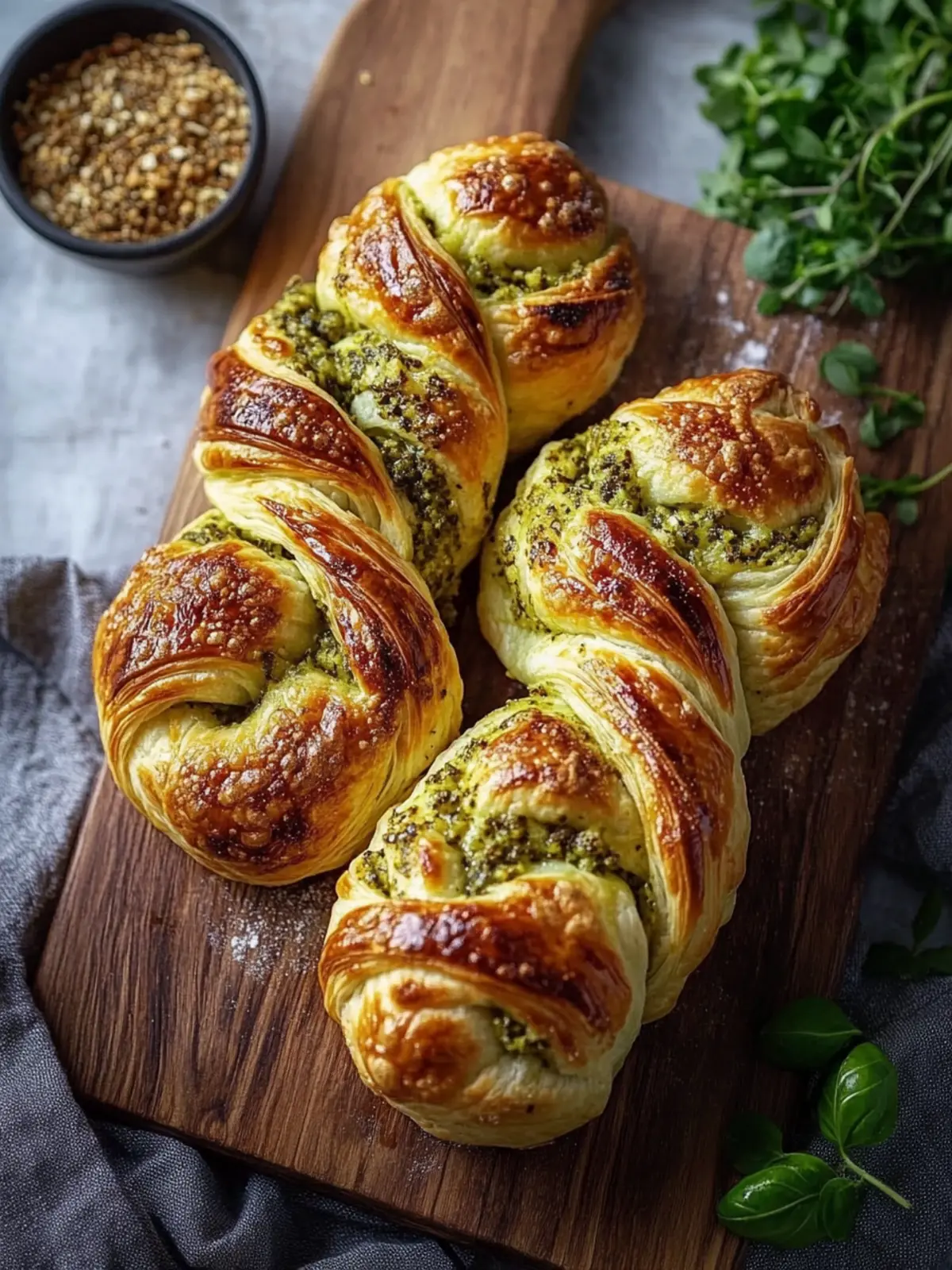 Cheesy Pesto Braided Puffs Recipe Your New Favorite Appetizer 3 Cheesy Pesto Braided Puffs Recipe