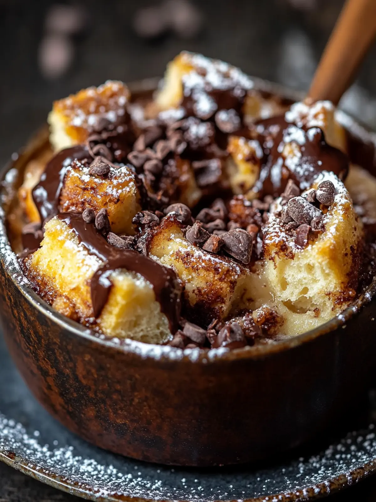 Gooey Chocolate Cream Cheese Bread Pudding for Cozy Nights 5 Decadent Gooey Chocolate Cream Cheese Bread Pudding