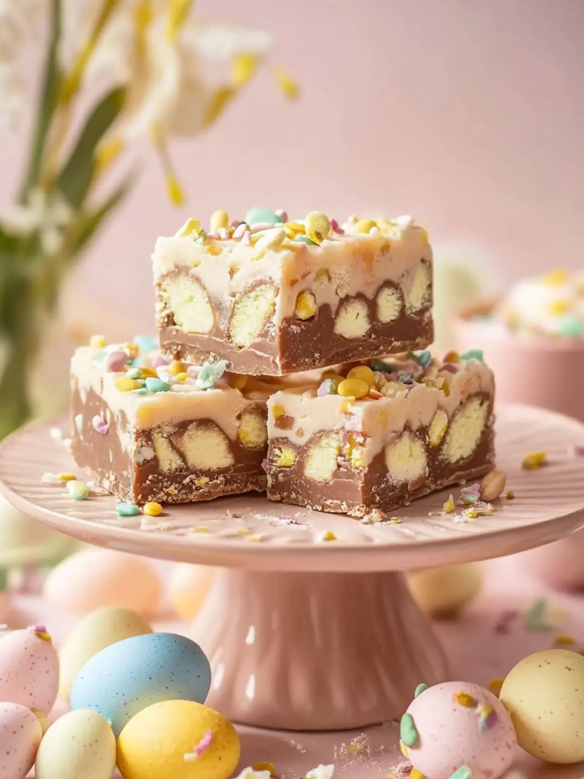 Irresistible Easter Fudge with Mini Cadbury Eggs Bliss 5 Easter Fudge