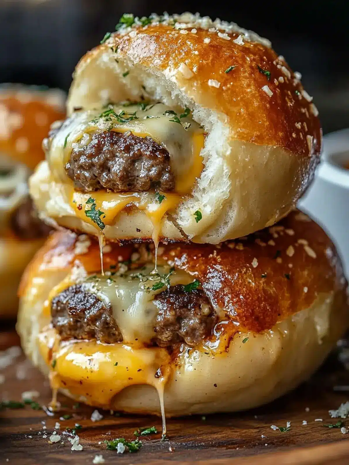 Garlic Parmesan Cheeseburger Bombs That Steal the Show 3 Garlic Parmesan Cheeseburger Bombs