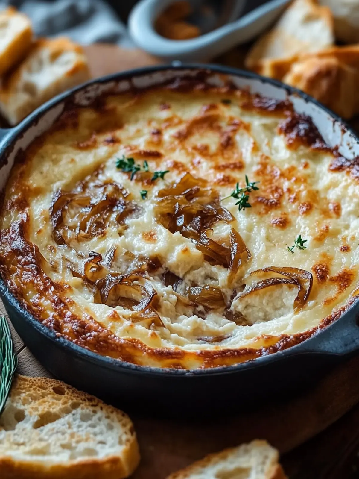 Deliciously Creamy Baked Caramelized Onion Dip Magic 3 Creamy Baked Caramelized Onion Dip