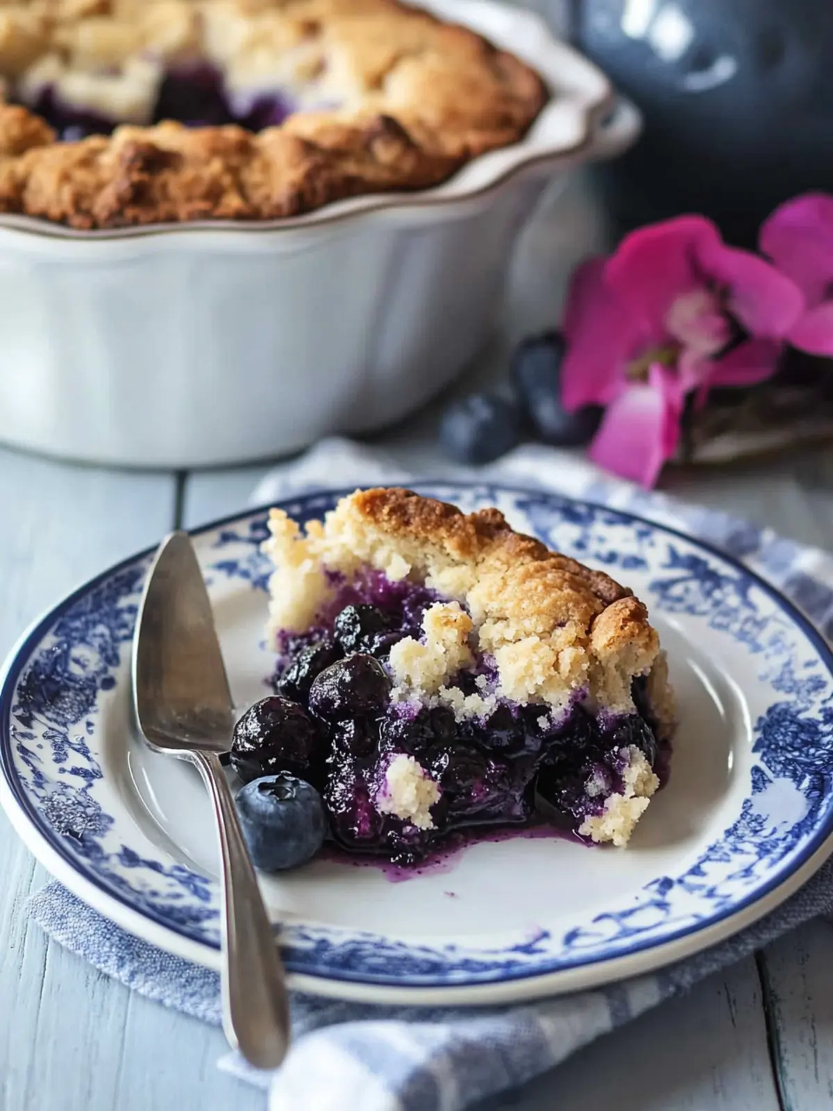 Irresistible Blueberry Cobbler with Flaky Biscuit Topping 4 Blueberry Cobbler