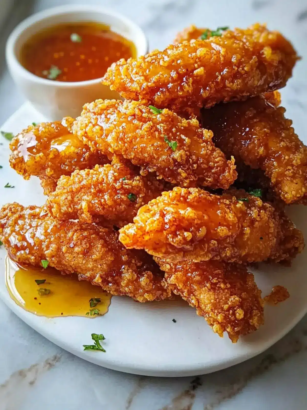 3 Ultra-Crispy Hot Honey Chicken Tenders You'll Crave 2 3 Ultra-Crispy hot honey chicken tenders