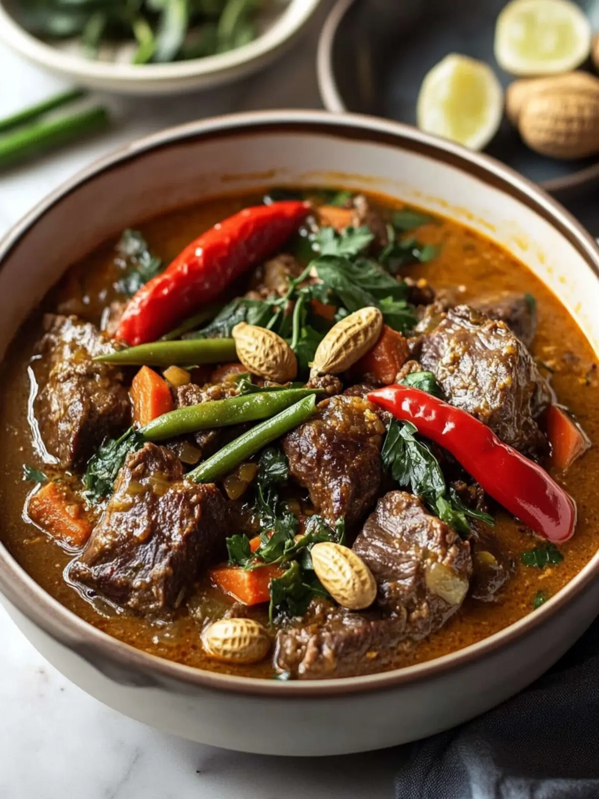 Mouthwatering Slow-Cooker Filipino Beef & Peanut Stew Recipe 5 Slow-Cooker Filipino Beef & Peanut Stew (Kare Kare) Recipe