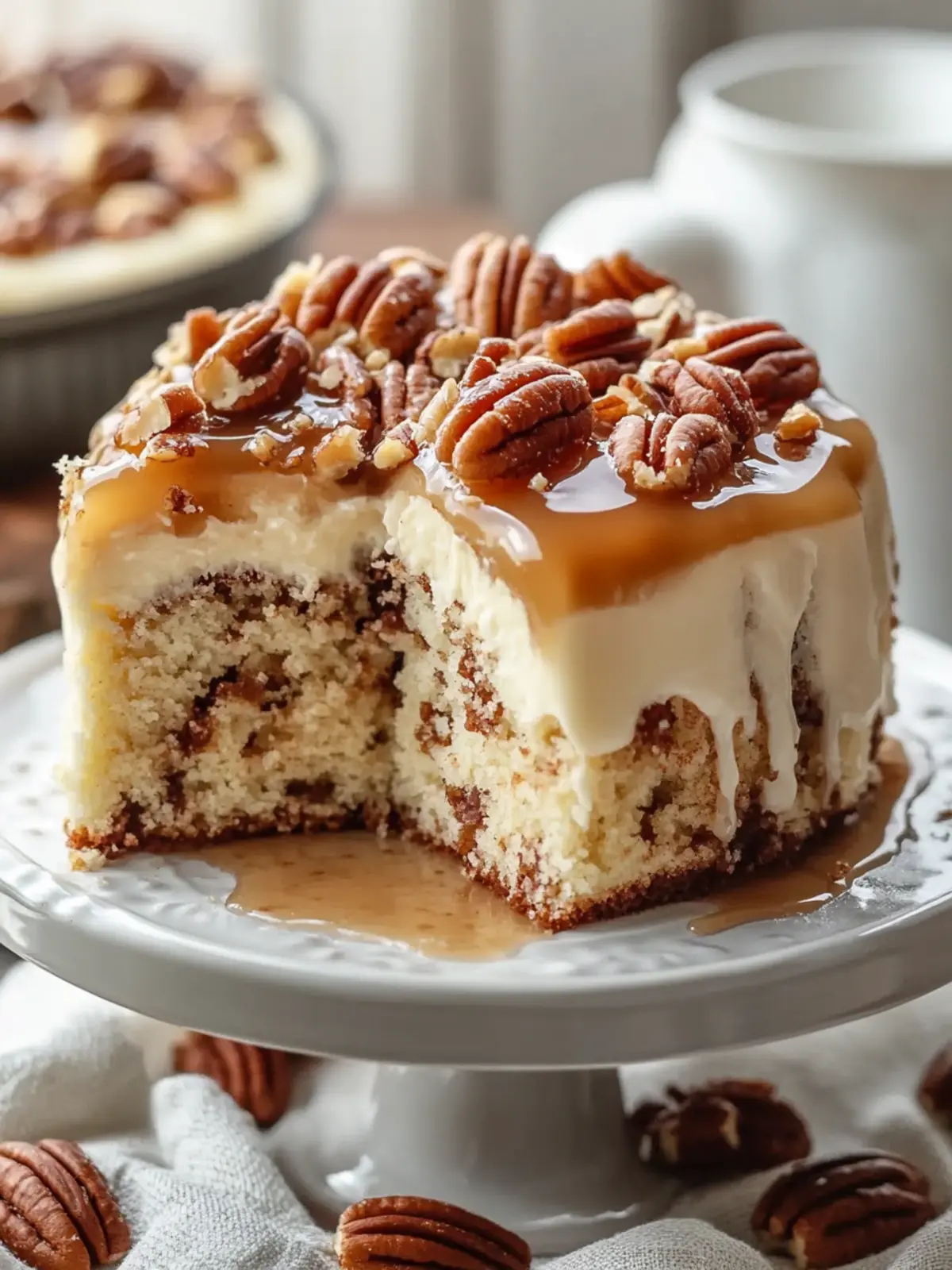 Irresistible Butter Pecan Praline Poke Cake Recipe to Savor 5 Butter Pecan Praline Poke Cake