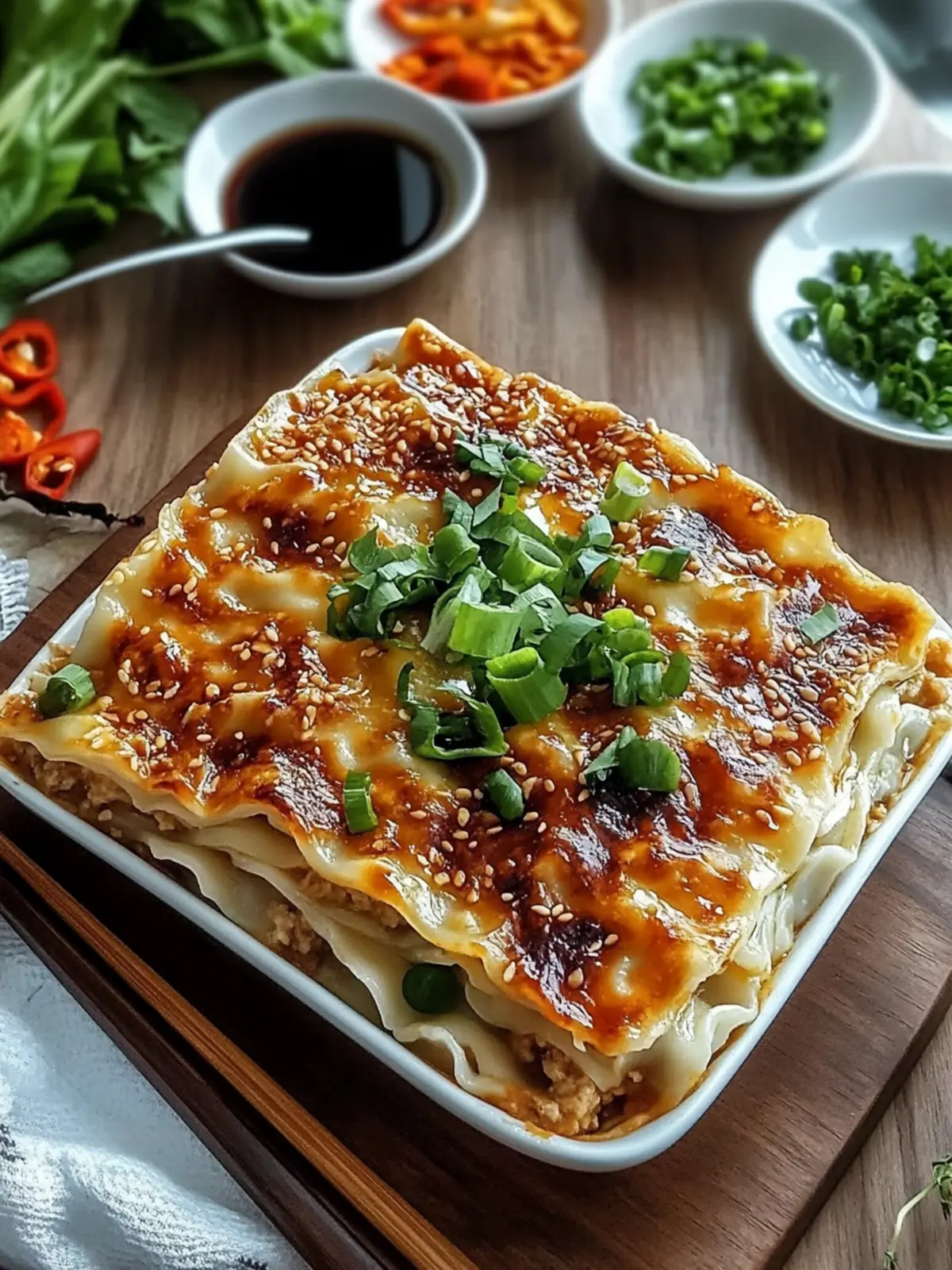 Asian Dumpling Lasagna Soy: Comfort Food with a Twist 4 Asian Dumpling Lasagna Soy