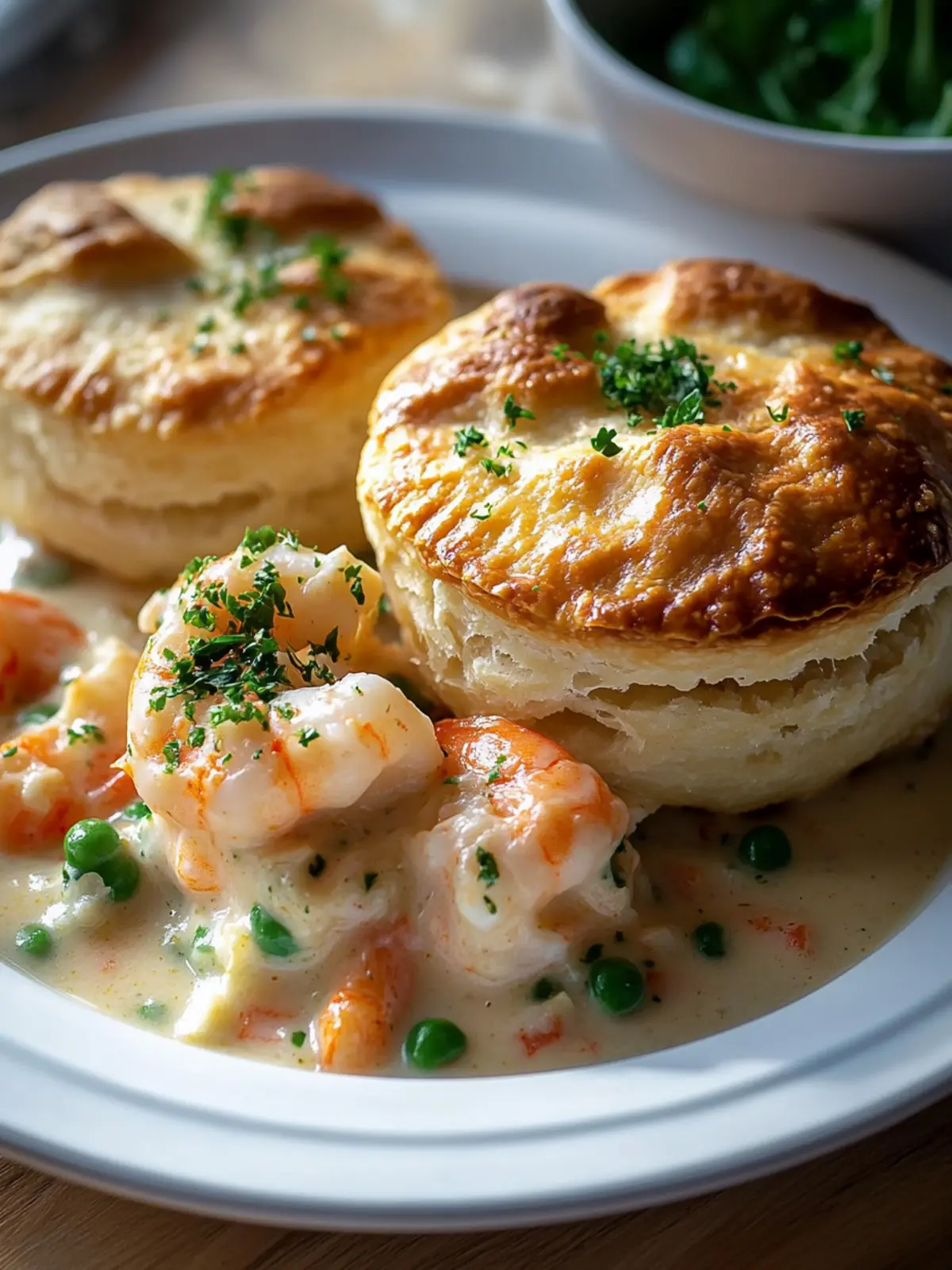 Creamy Seafood Medley Pot Pie and Cheddar Bay Biscuits Delight 2 Creamy Seafood Medley Pot Pie & Cheddar Bay Biscuits