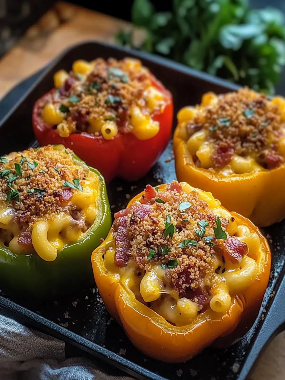 Smoked Bacon Mac Cheeseburger Stuffed Pepper Bombs Delight 2 Smoked Bacon Mac Cheeseburger Stuffed Pepper Bombs