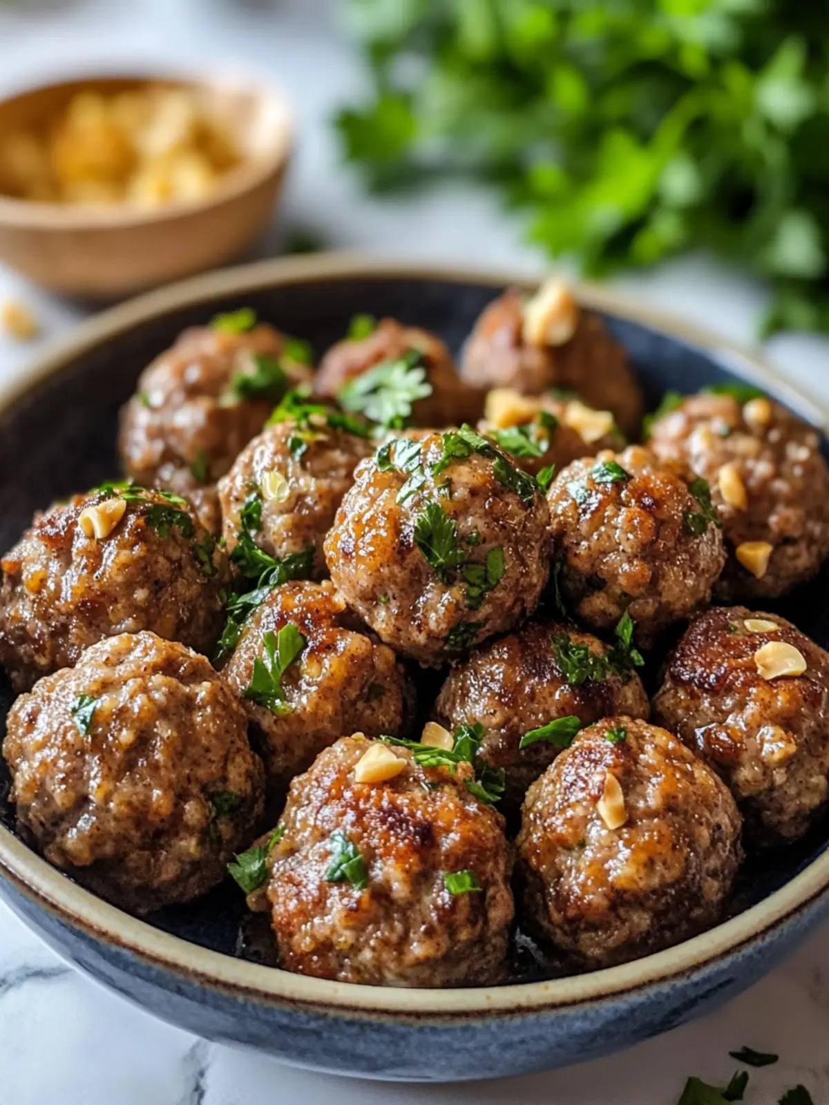 Savory Air Fryer Meatballs with Walnuts and Cinnamon Delight 5 air fryer meatballs with Walnuts and Cinnamon