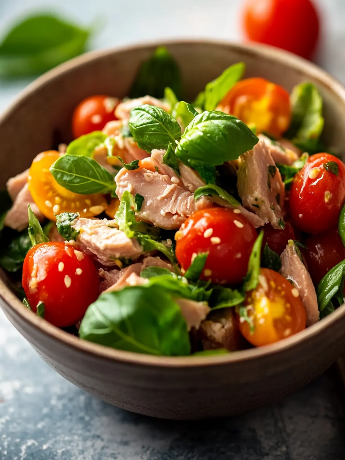Best Ever Tuna Salad with Fresh Basil & Juicy Tomatoes Delight 3 Best Ever Tuna Salad with Fresh Basil & Juicy Tomatoes