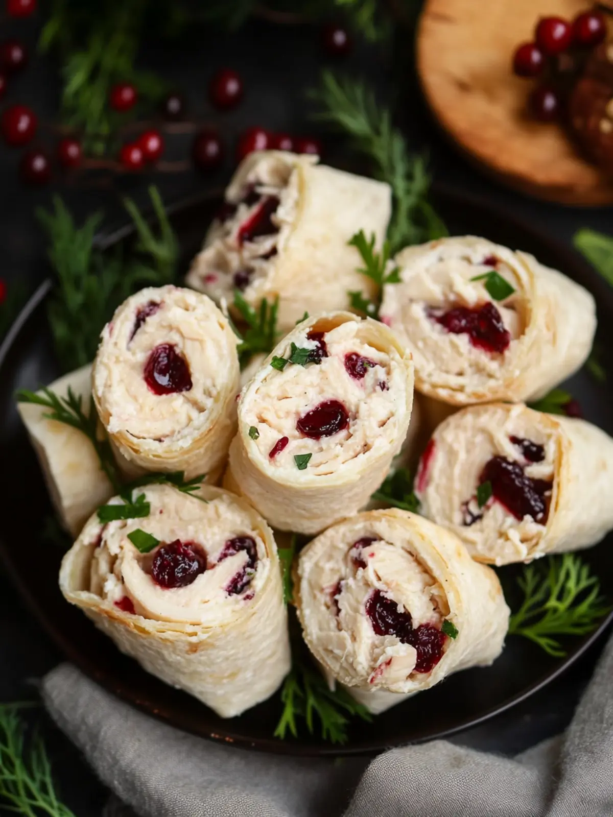 Delicious Turkey Cranberry Rollups: The Ultimate No-Bake Snack 2 Turkey Cranberry Rollups