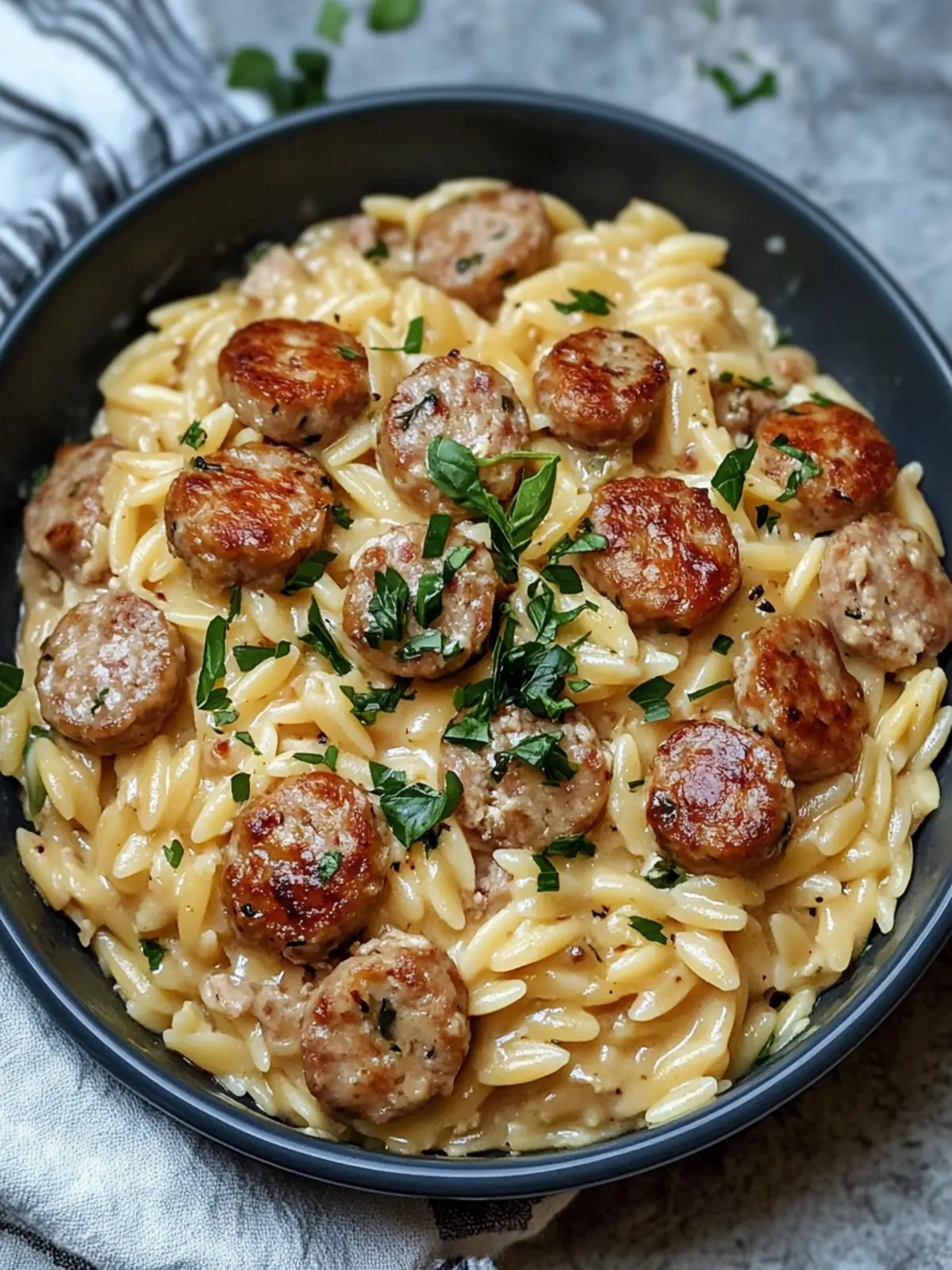 Creamy Chicken Sausage Orzo Skillet for Effortless Weeknight Joy 3 Creamy Chicken Sausage Orzo Skillet
