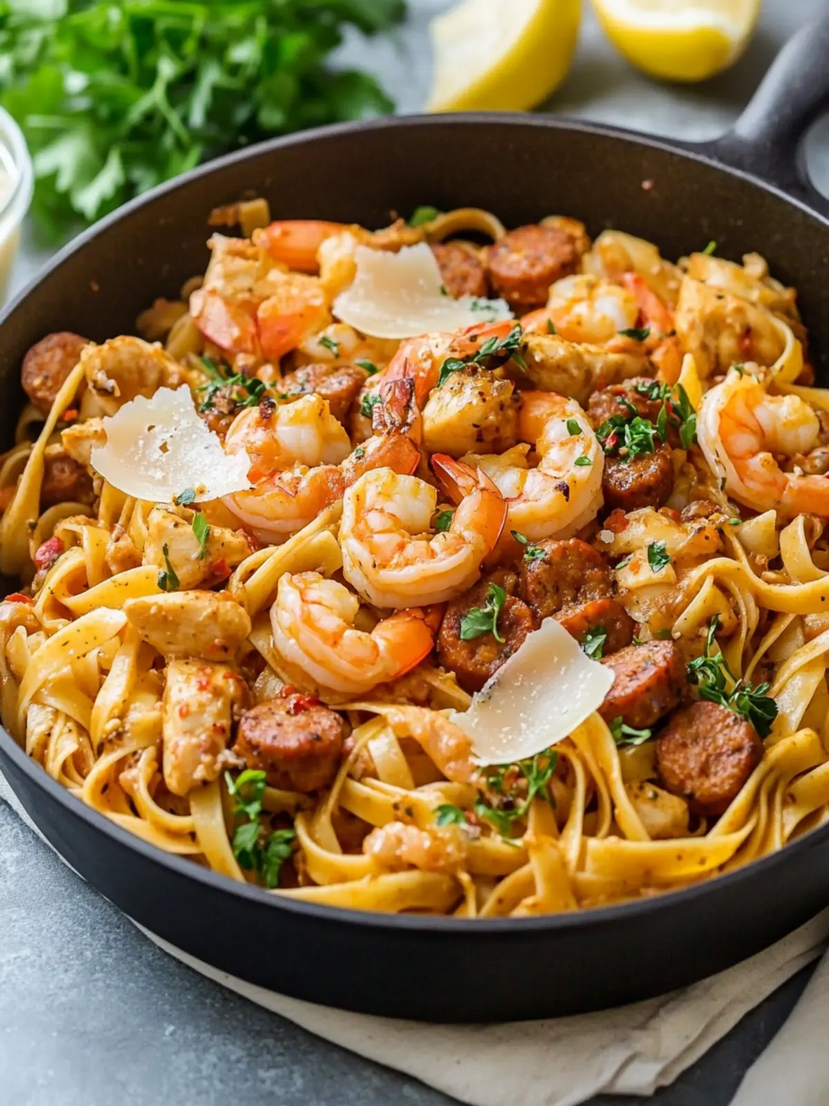 Cajun Pasta with Sausage, Shrimp & Chicken That You'll Love 4 Cajun Pasta with Sausage, Shrimp & Chicken