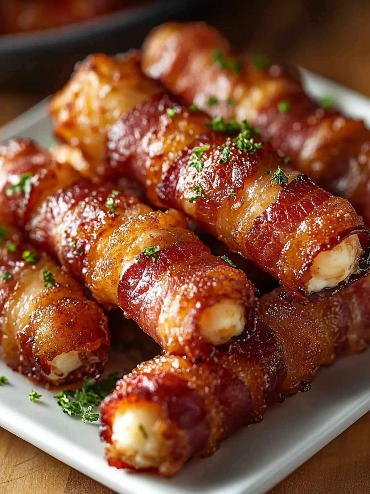 Crispy Bacon-Wrapped Mozzarella Sticks You'll Crave Forever 3 Crispy Bacon-Wrapped Mozzarella Sticks