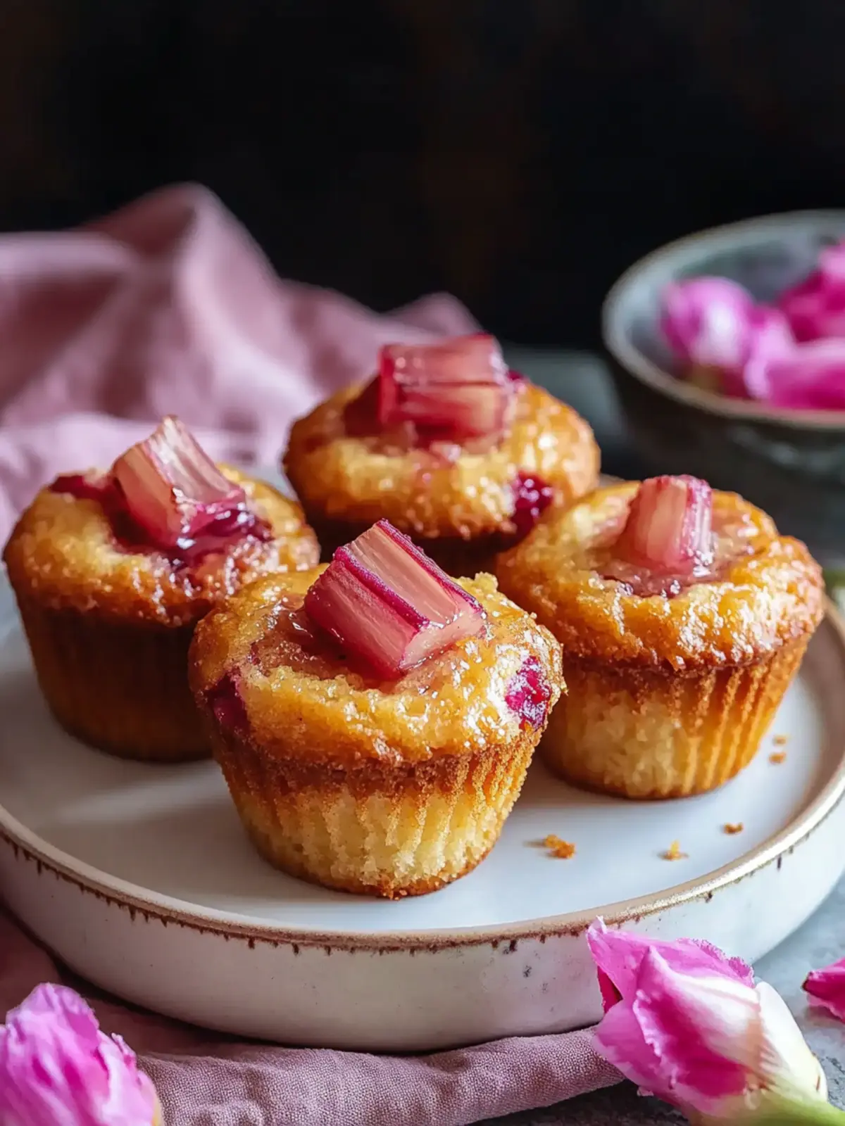 Irresistible Upside Down Rhubarb Muffins You'll Crave Daily 3 Irresistible Upside Down Rhubarb Muffins