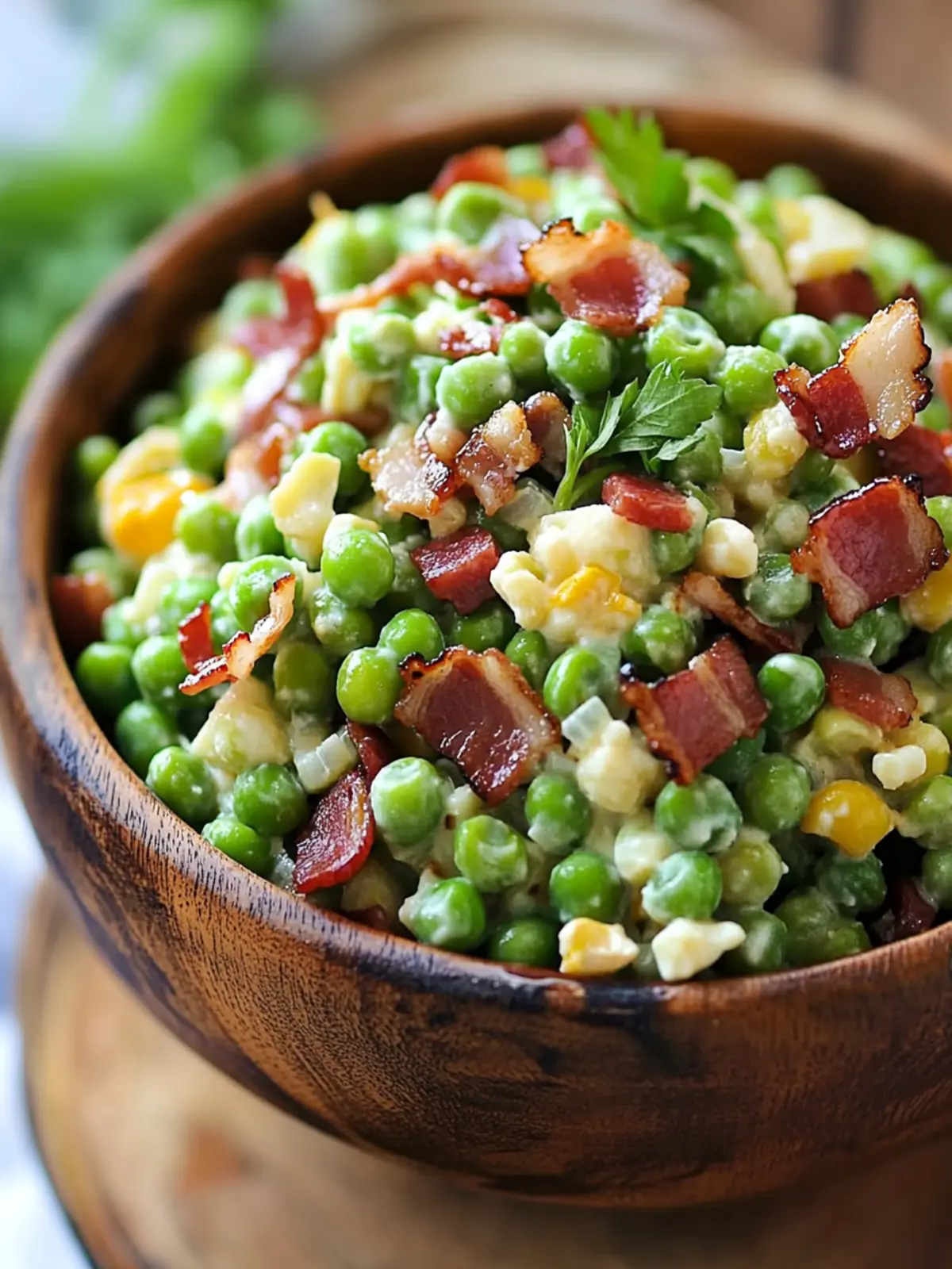 Bacon Peas Salad Recipe: Creamy Crunch in Every Bite 4 Bacon Peas Salad Recipe