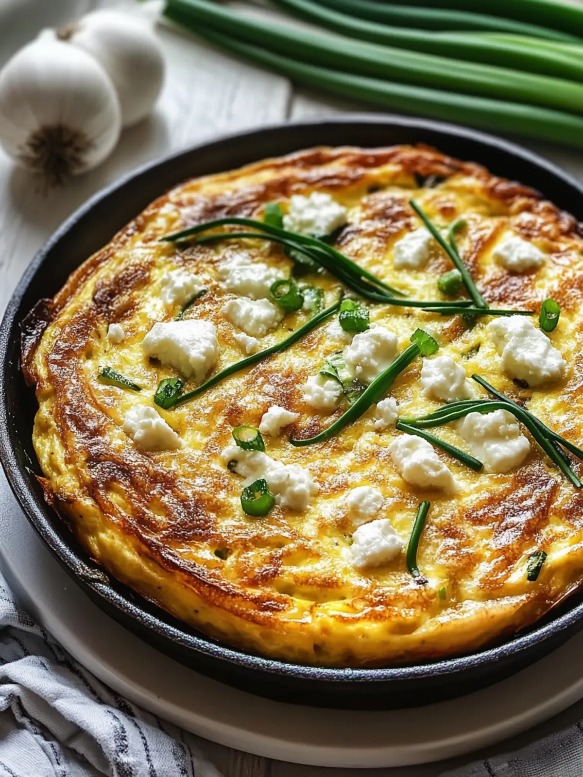 Delicious Spring Onion and Goat Cheese Frittata Recipe To Love 4 Spring Onion and Goat Cheese Frittata