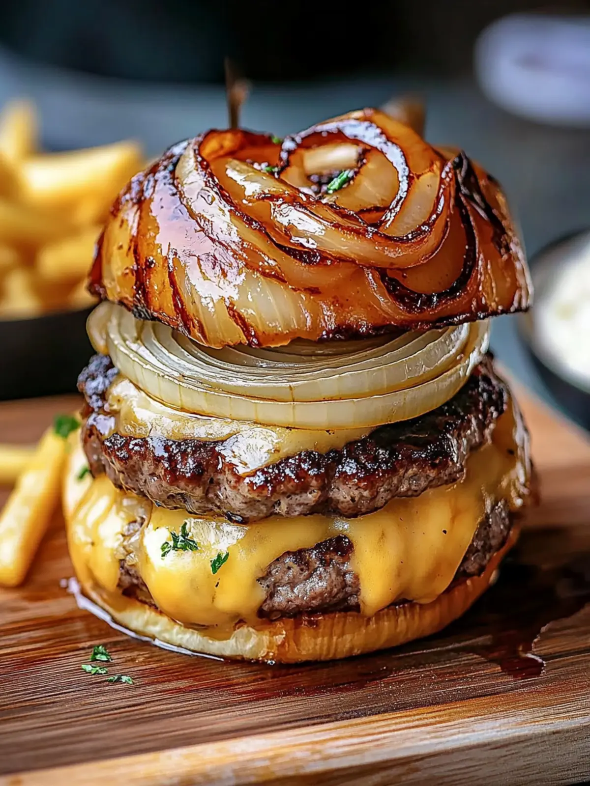 Savor the Onion Wrapped Flying Dutchman Burger Delight 4 Onion Wrapped Flying Dutchman Burger