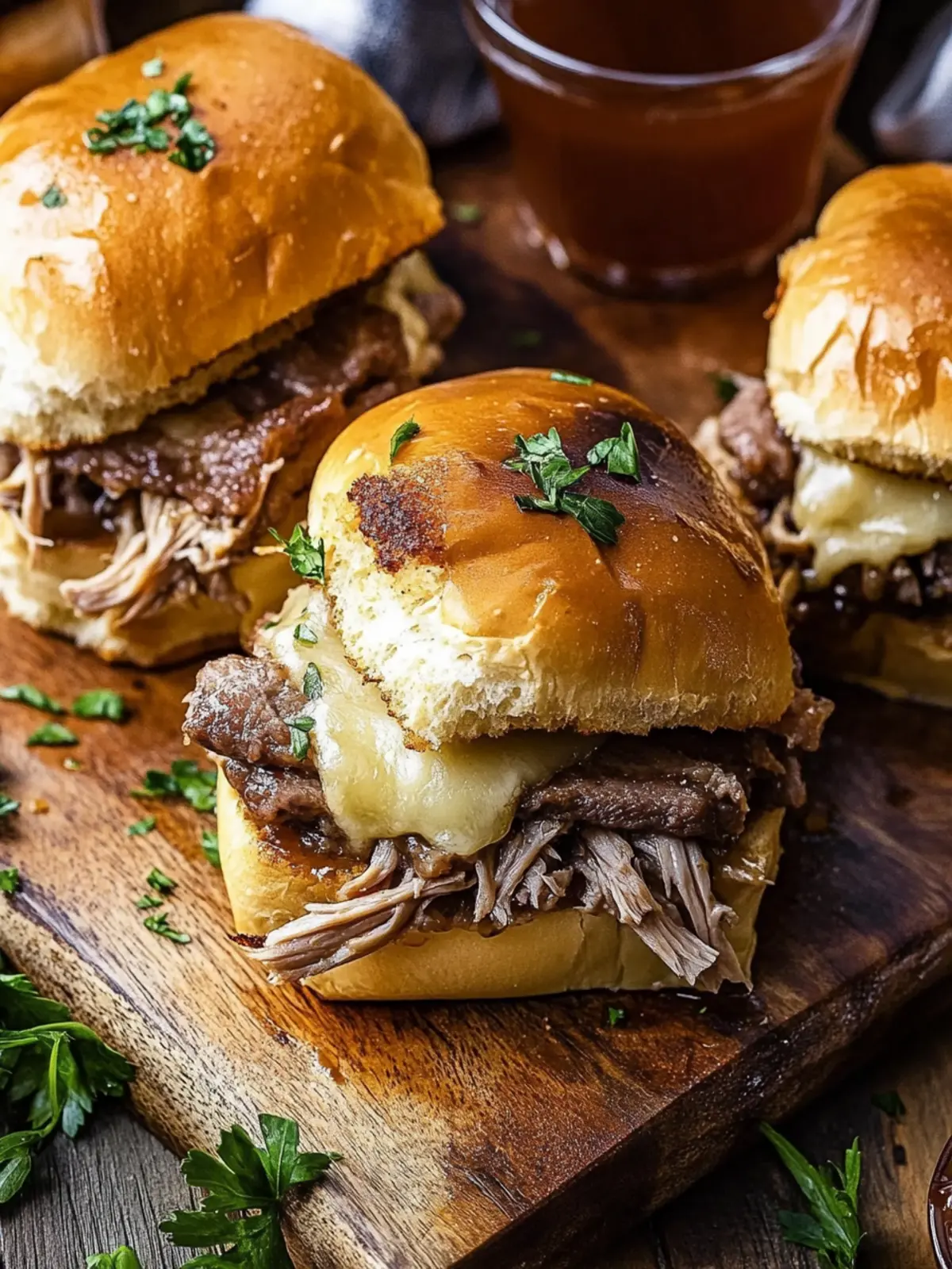 Savory French Dip Sliders Melt in Your Mouth 3 French Dip Sliders