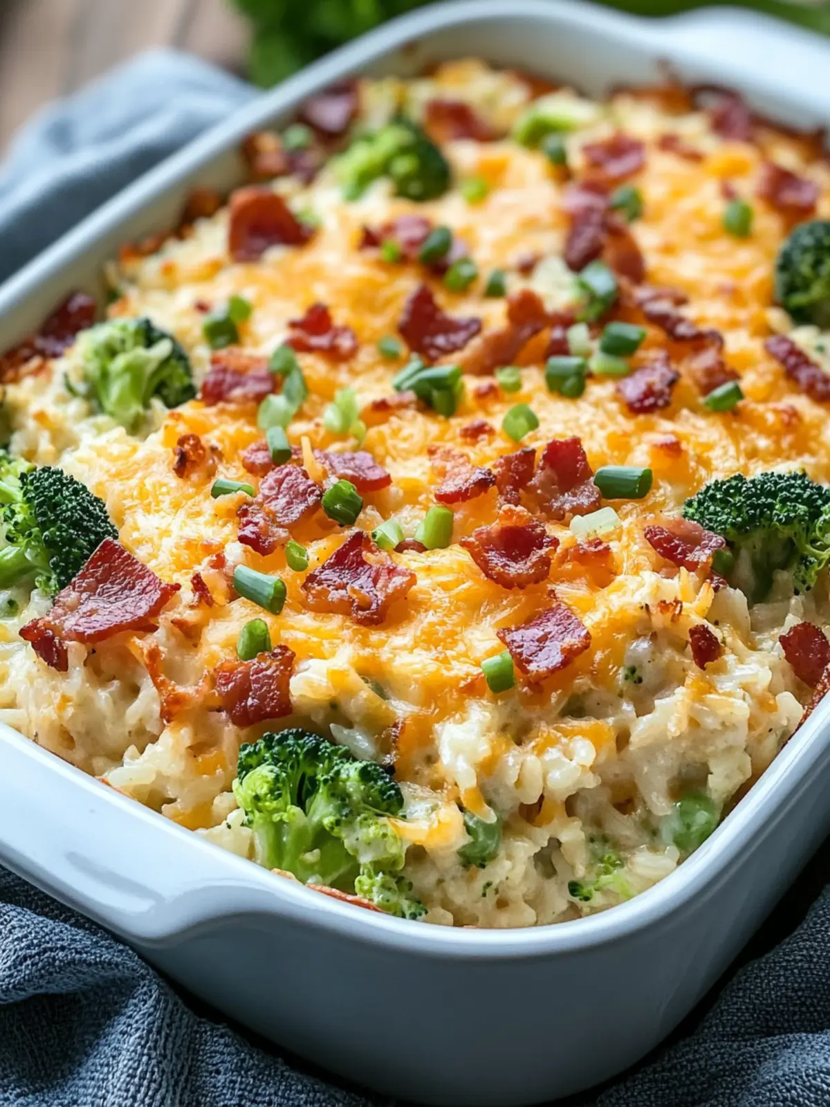 Bacon Cheddar Broccoli Rice Casserole for Cozy Nights 2 Bacon Cheddar Broccoli Rice Casserole