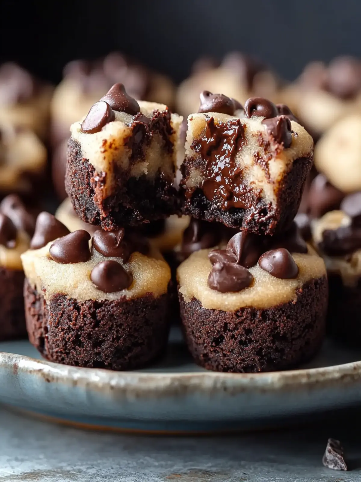 Chocolate Chip Cookie Dough Brownie Bites You Can't Resist 5 Chocolate Chip Cookie Dough Brownie Bites