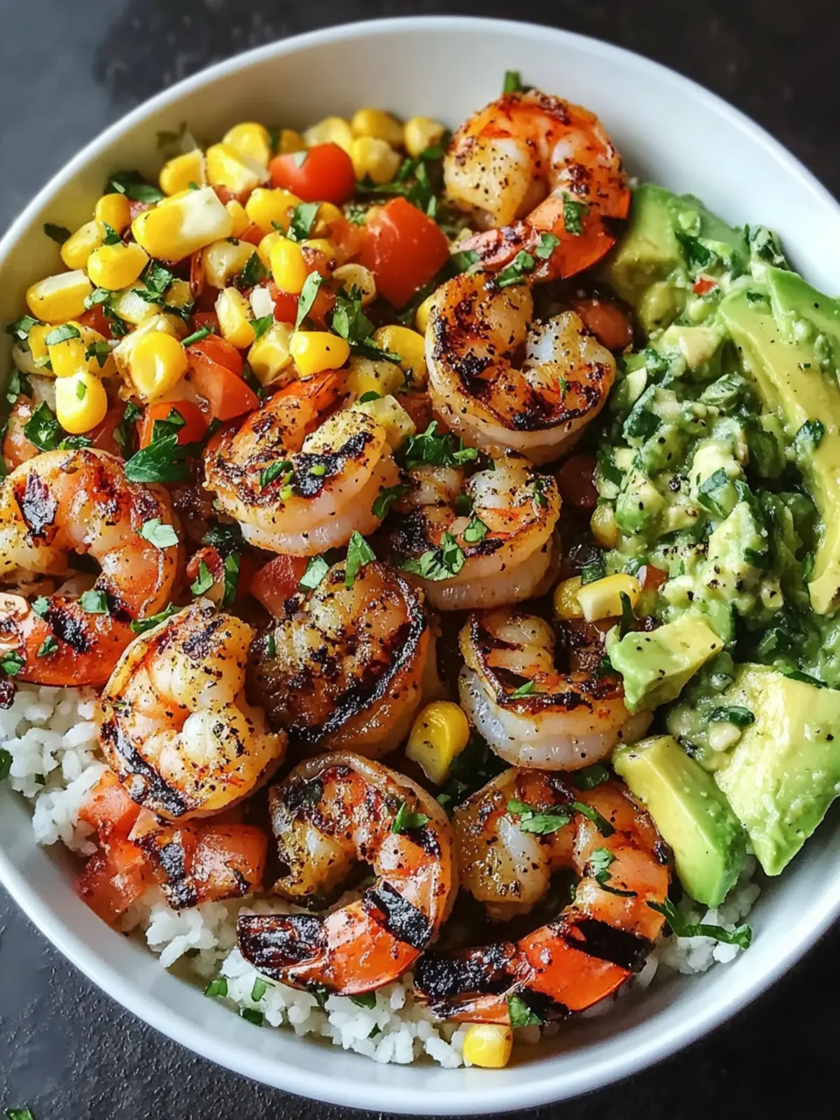 Grilled Shrimp Bowl with Avocado Corn Salsa in 25 Minutes 3 Grilled Shrimp Bowl with Avocado Corn Salsa
