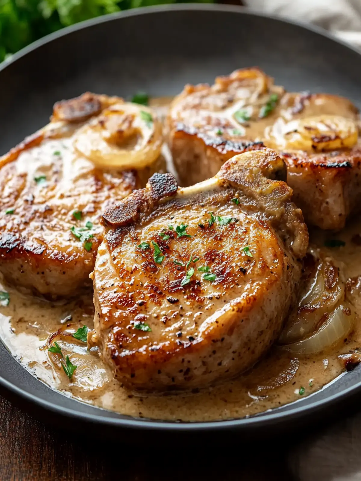 3-Ingredient Creamy Onion Pork Chops for Effortless Comfort 4 3-Ingredient Creamy Onion Pork Chops