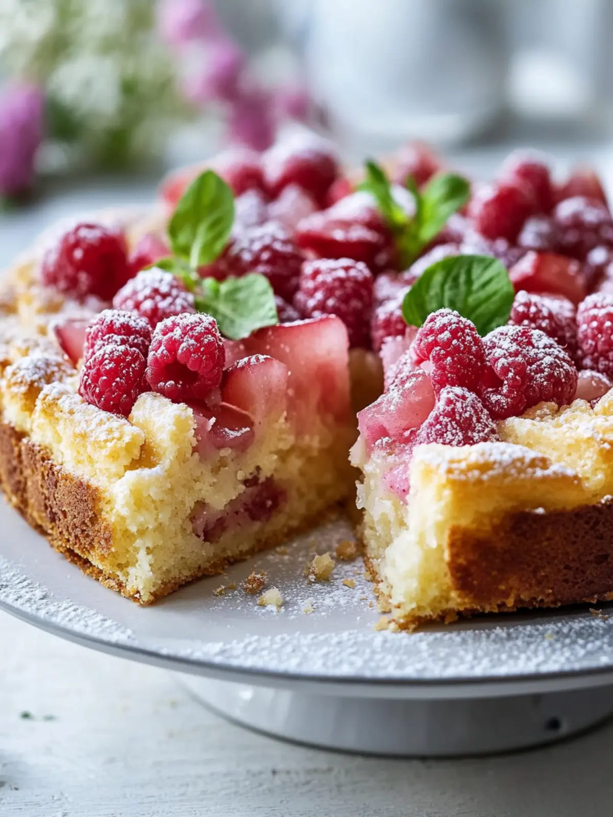 Delicious Rustikaler Rhabarber Ofenkuchen mit Mürbeteig Bliss 3 Rustikaler Rhabarber Ofenkuchen mit Mürbeteig