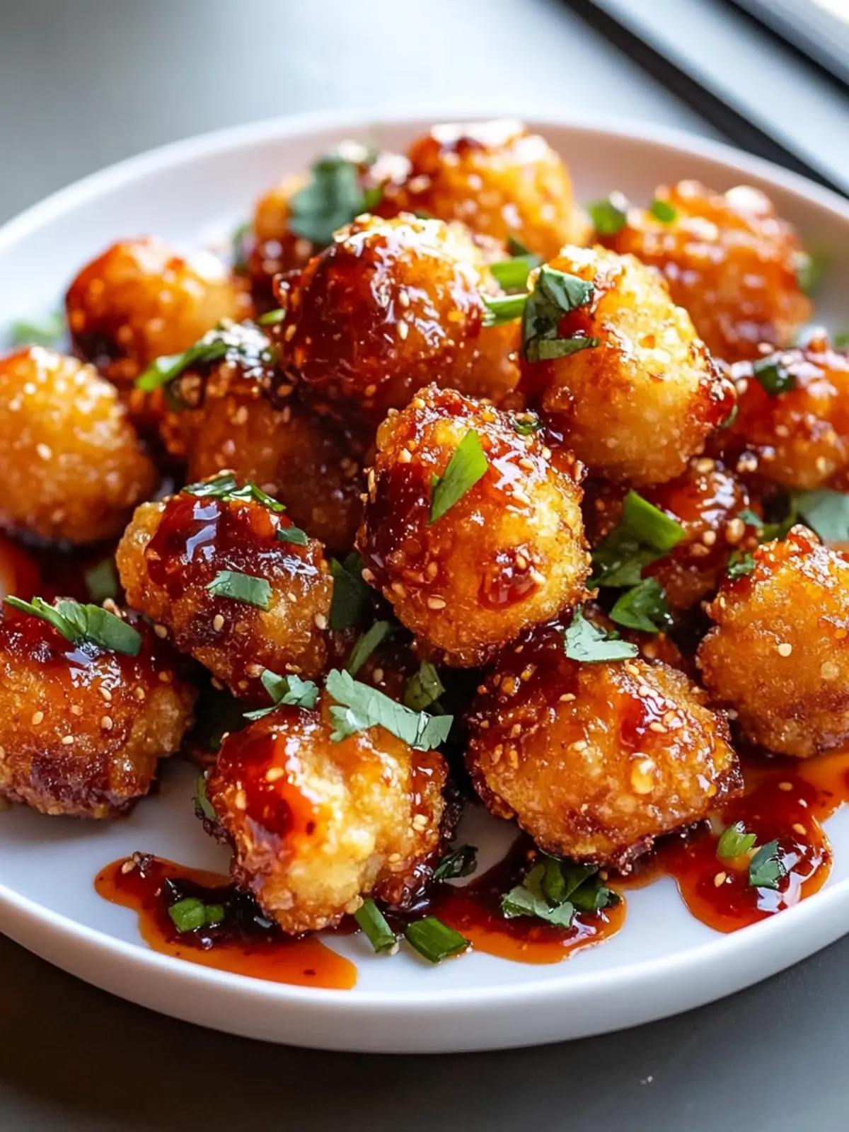 Crispy Chili Cauliflower Bites with Sticky Sauce Recipe You’ll Love 5 Crispy Chili Cauliflower Bites with Sticky Sauce Recipe