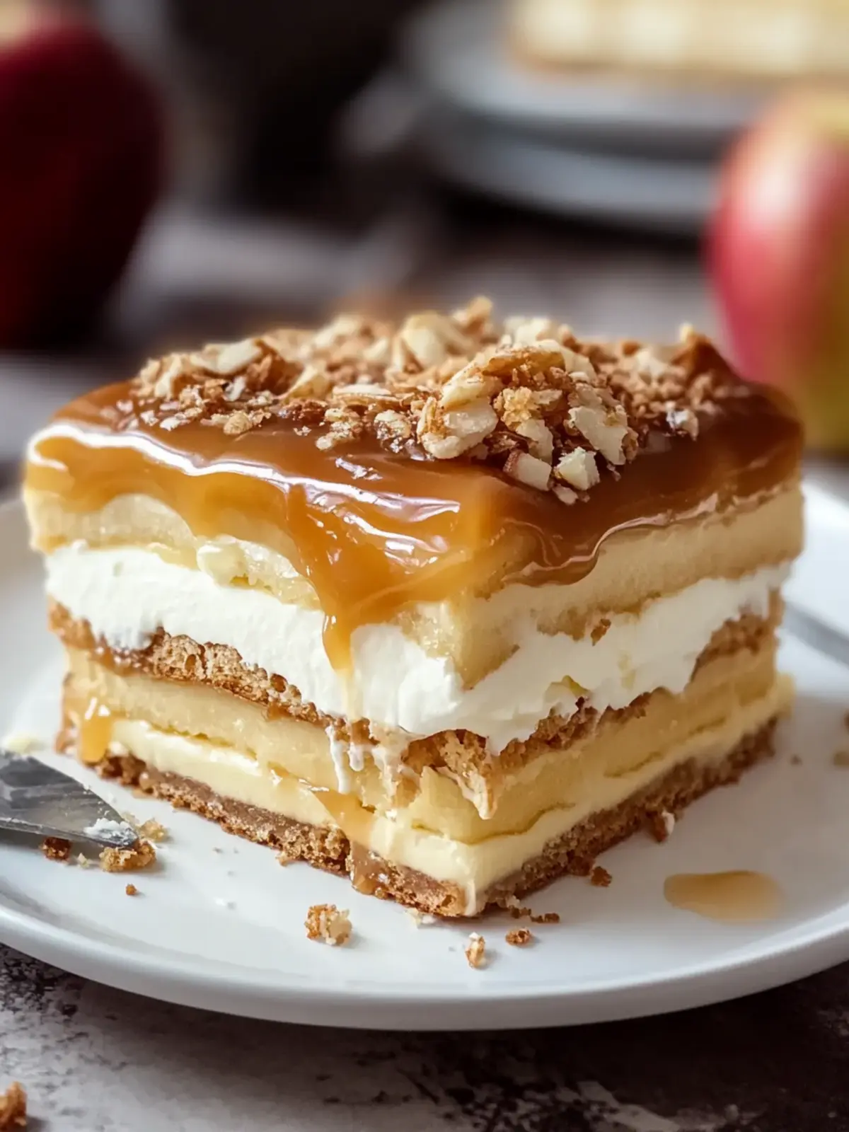 Delicious Caramel Apple Eclair Cake for Sweet Treat Lovers 5 Caramel Apple Eclair Cake
