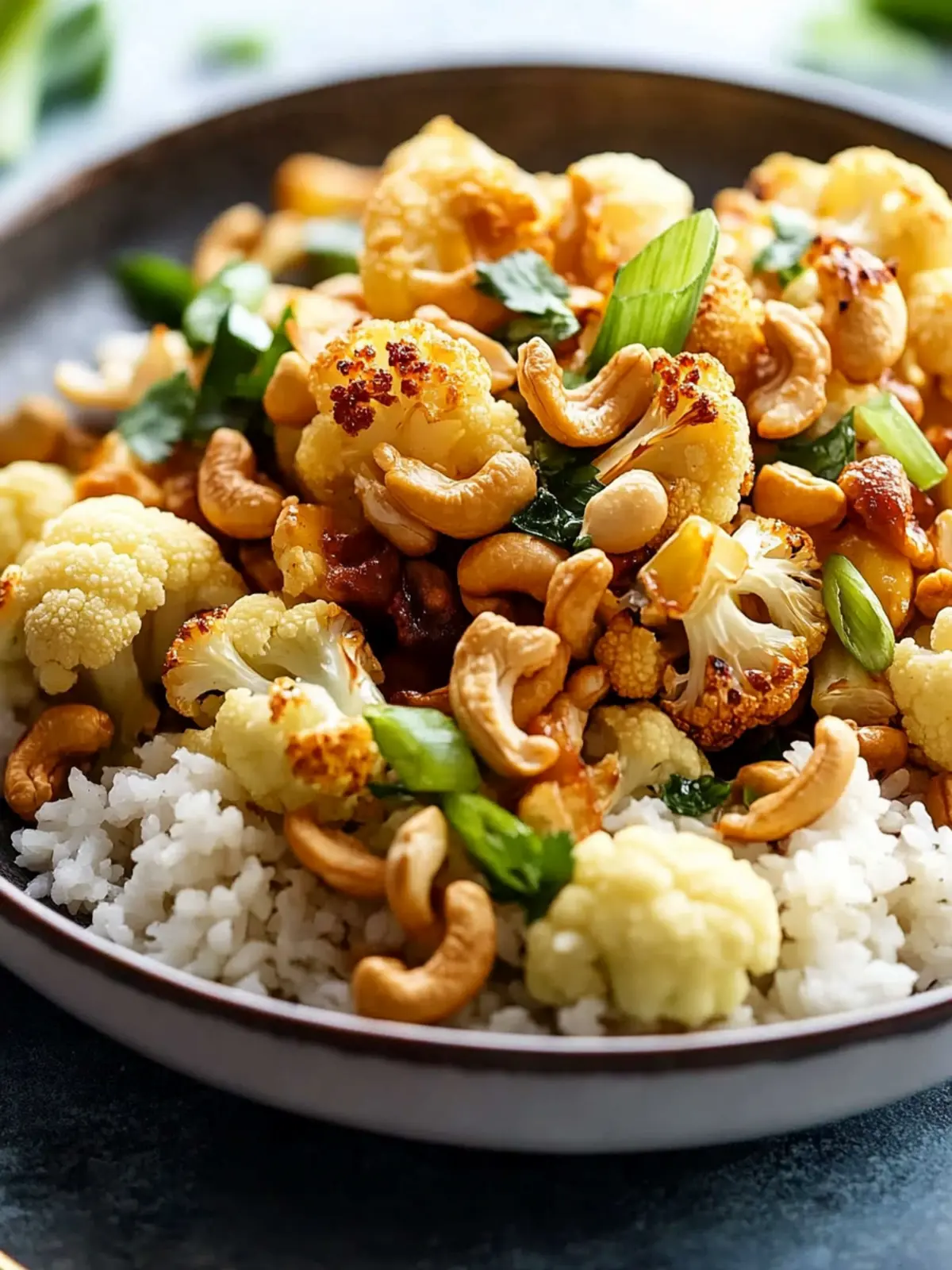 Sweet and Spicy Asian Roasted Cauliflower and Cashews Delight 4 Asian Roasted Cauliflower and Cashews