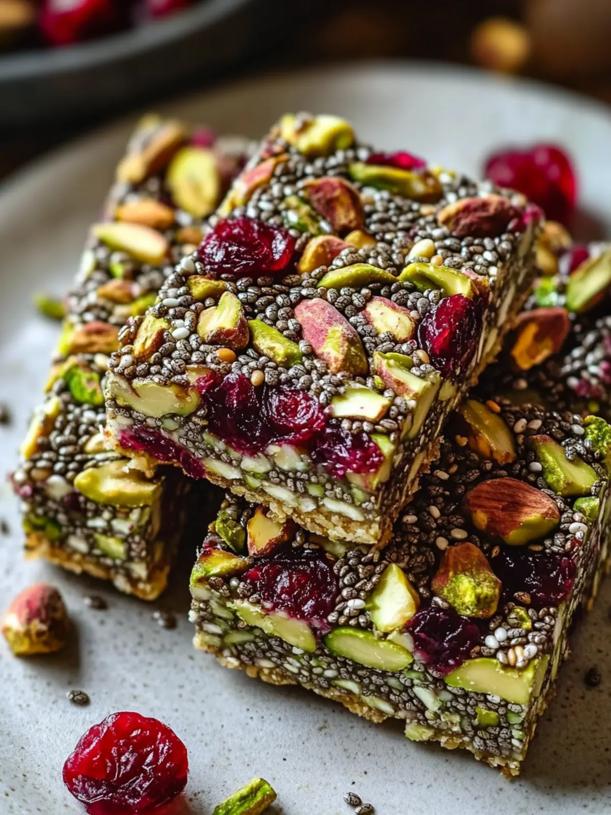 Pistachio Cranberry Chia Bars: Your Go-To Healthy Snack 4 Pistachio Cranberry Chia Bars