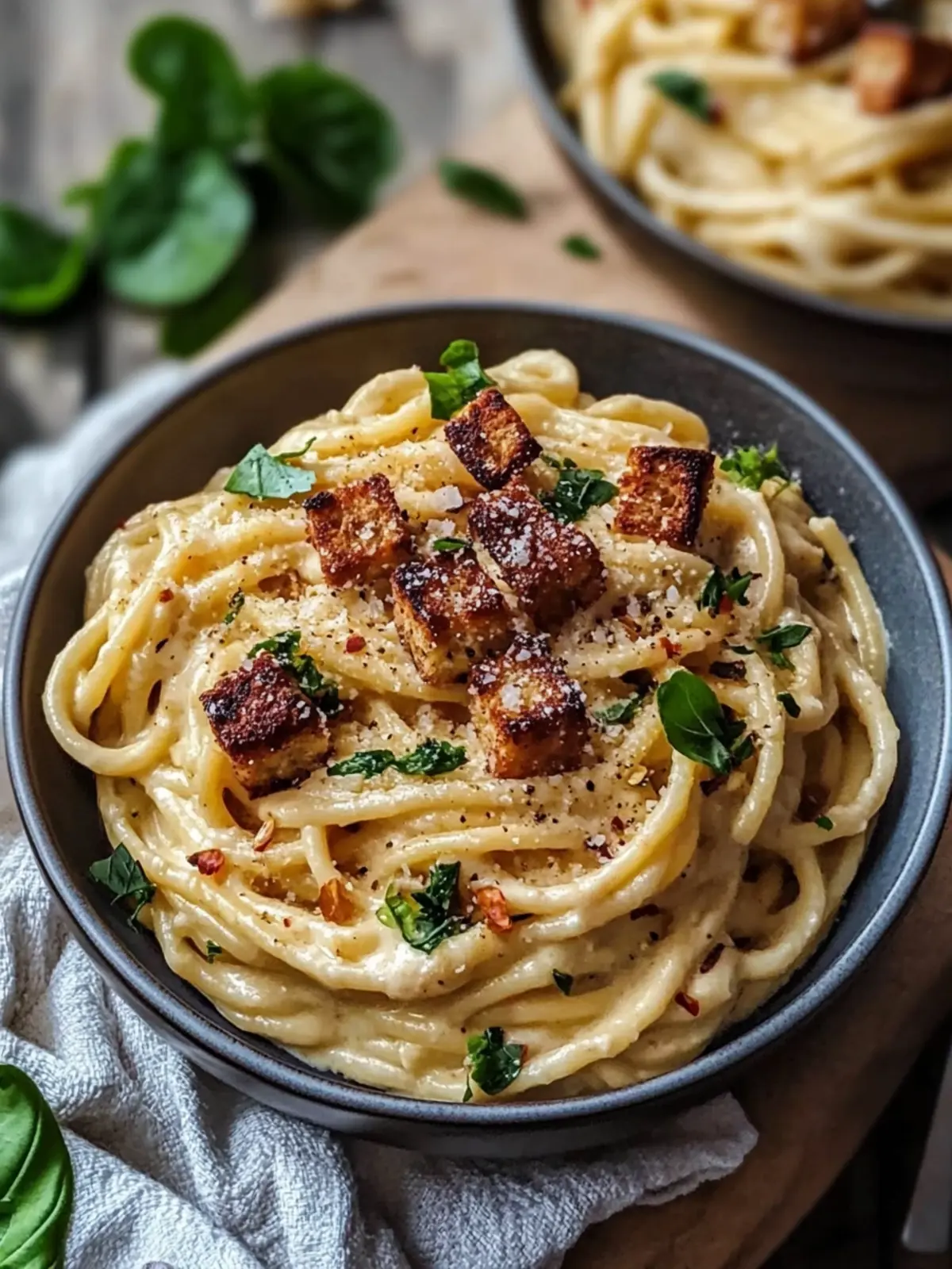 Creamy Vegan Carbonara That'll Wow Your Taste Buds 3 Creamy Vegan Carbonara
