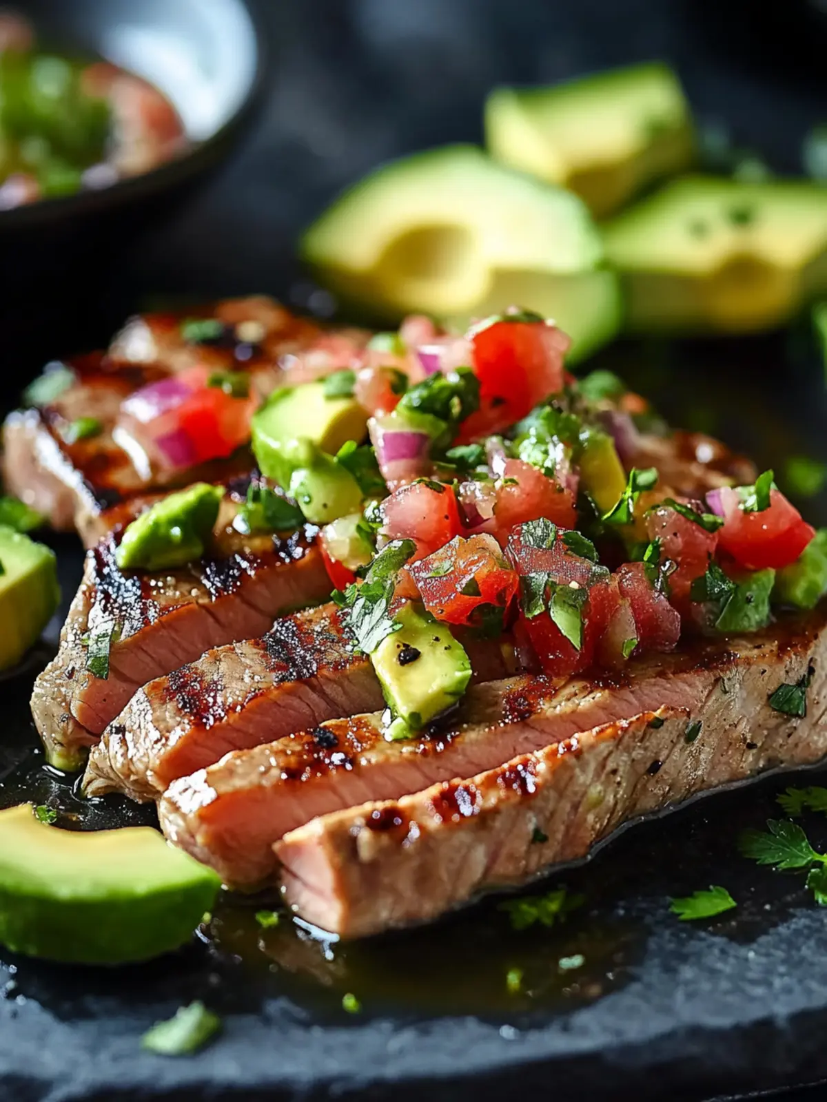 Tuna Steak with Avocado Salsa: Your New Favorite Healthy Meal 4 Tuna Steak with Avocado Salsa