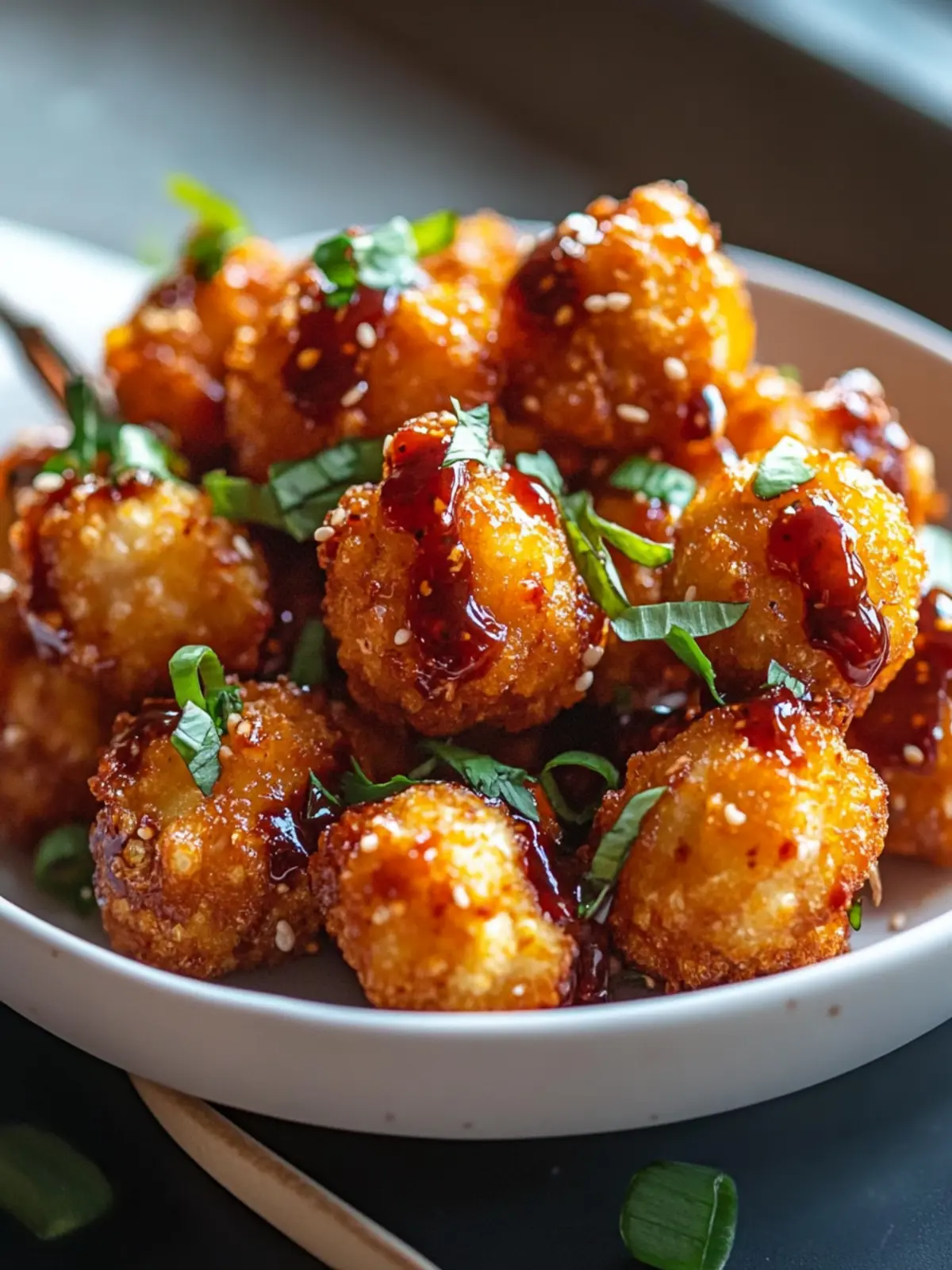 Crispy Chili Cauliflower Bites with Sticky Sauce Recipe You’ll Love 4 Crispy Chili Cauliflower Bites with Sticky Sauce Recipe